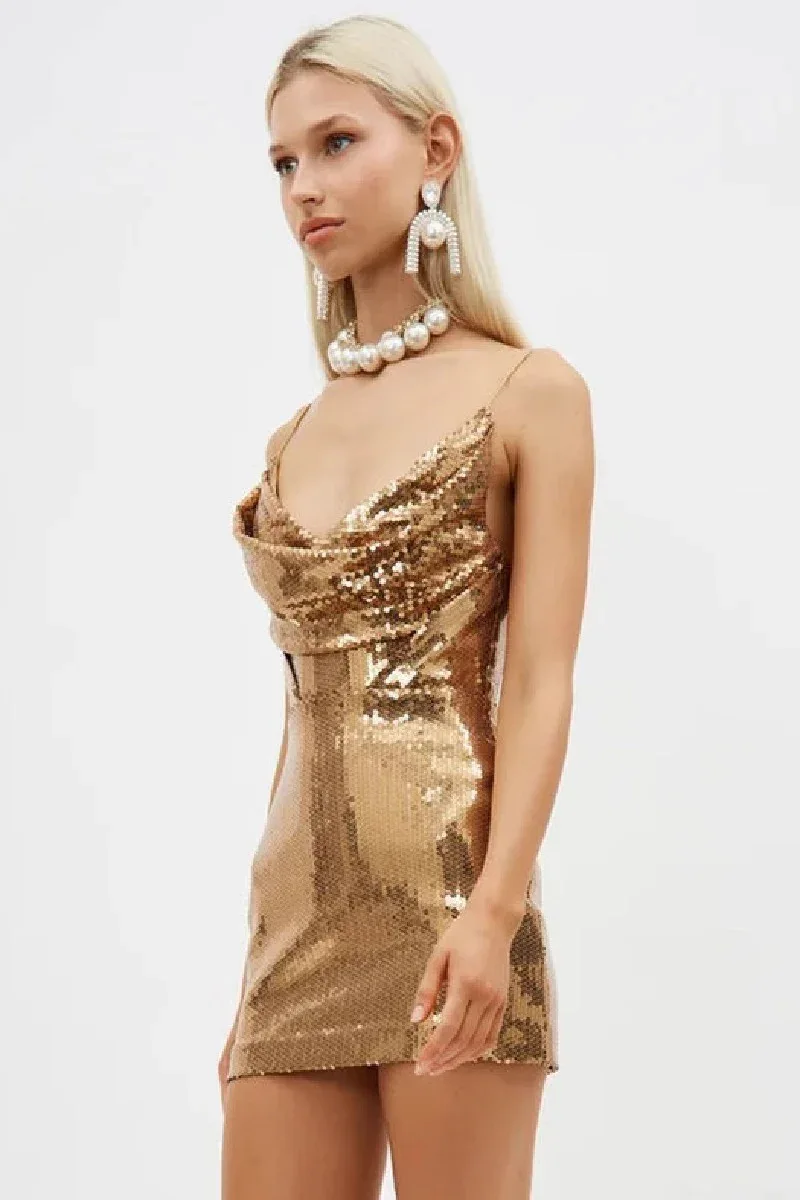 Sheath-Column Mini Sequined Cocktail Wedding Guest Dresses 869529196015