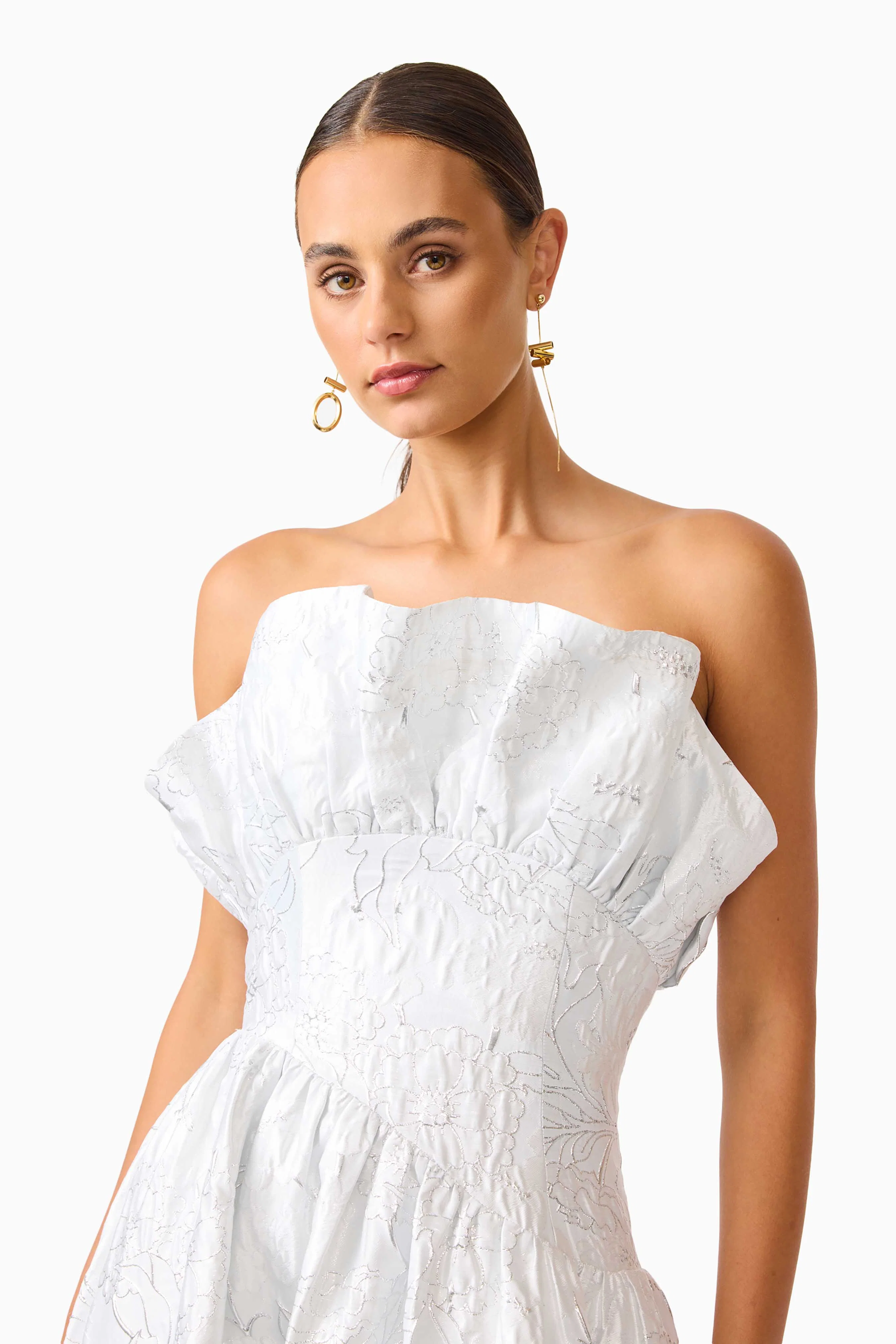 Laurel Sleeveless Maxi Dress in Silver