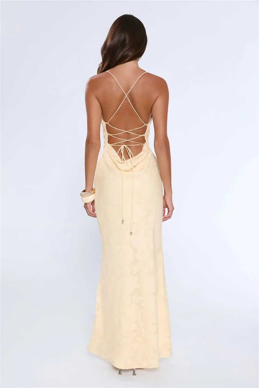 Bridge To Wonderland Maxi Dress Lemon
