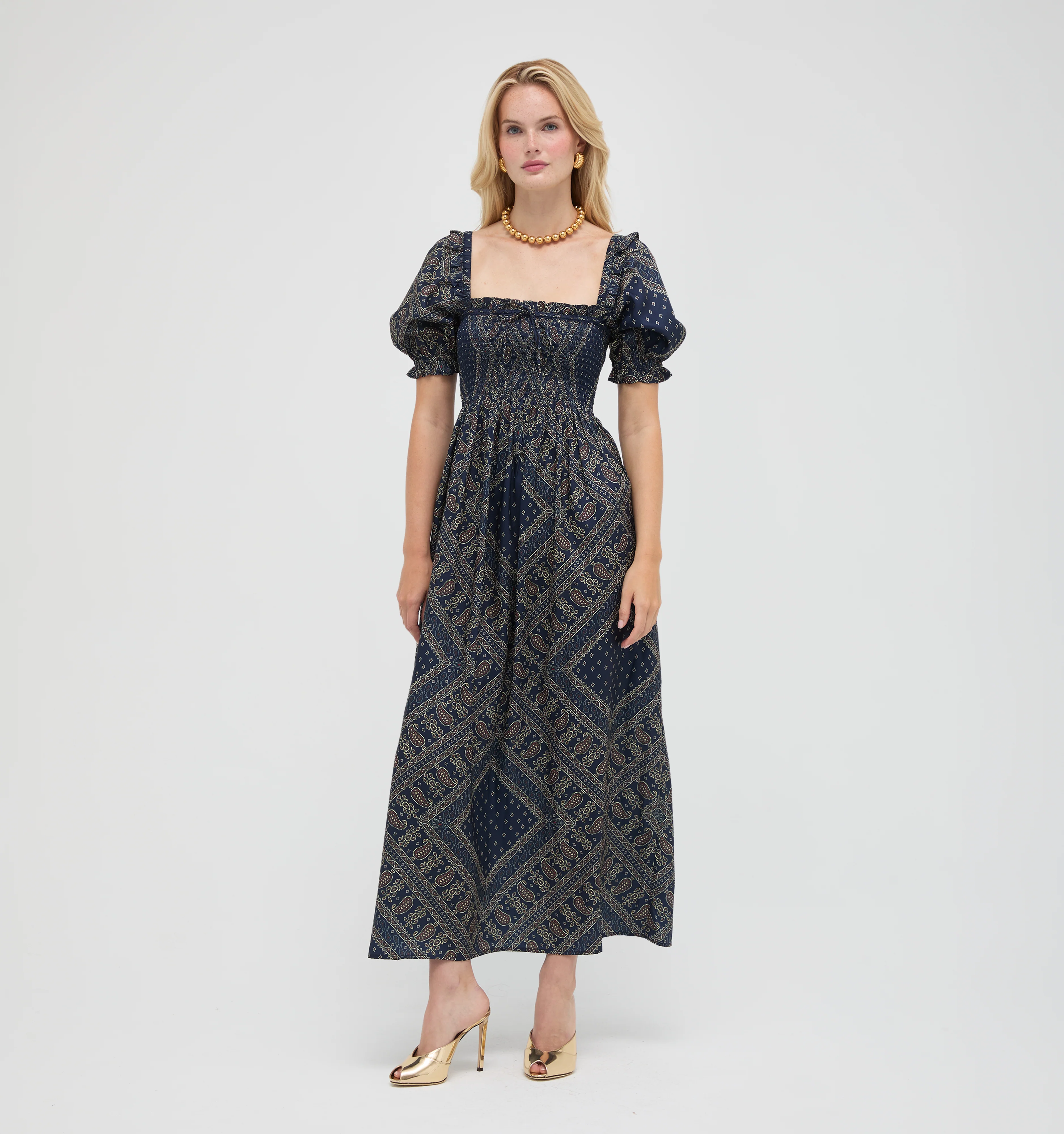 The Scarlett Nap Dress - Carnaby Scarf Navy