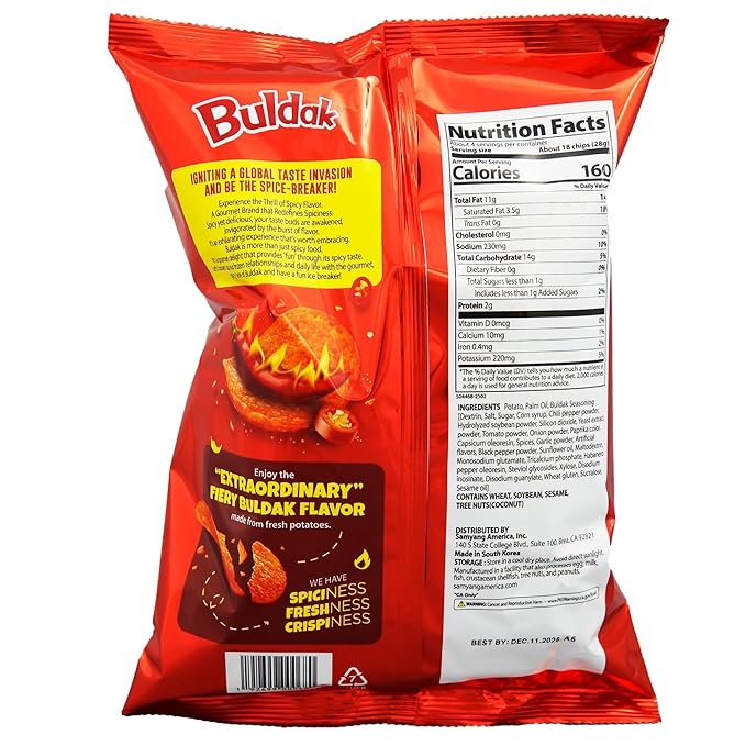 Samyang Buldak Original Spicy Chicken Potato Chips