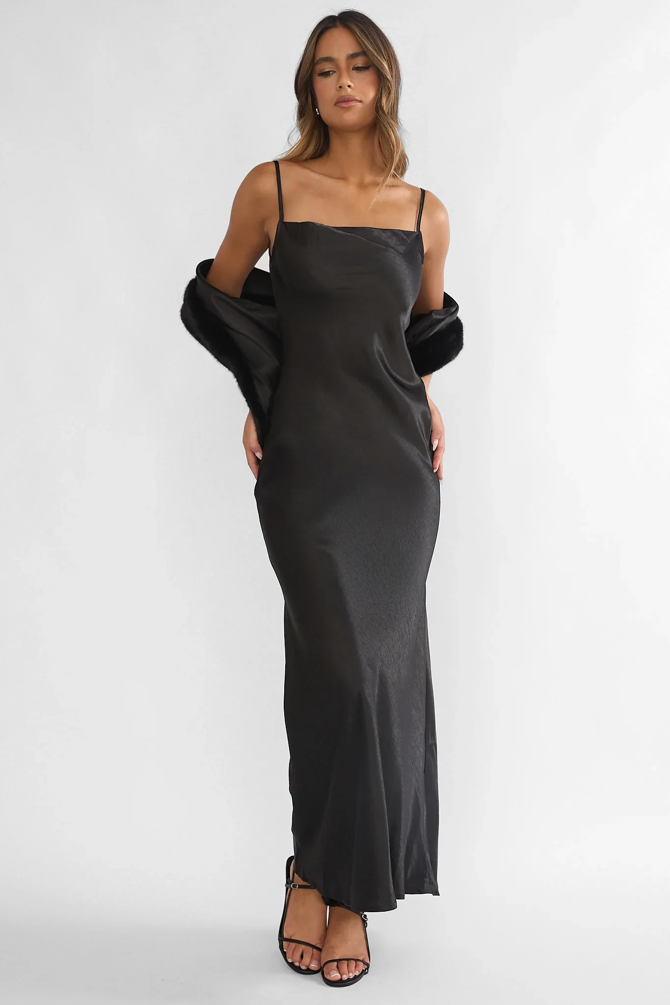 Hadley Cami Scarf Maxi Dress Black