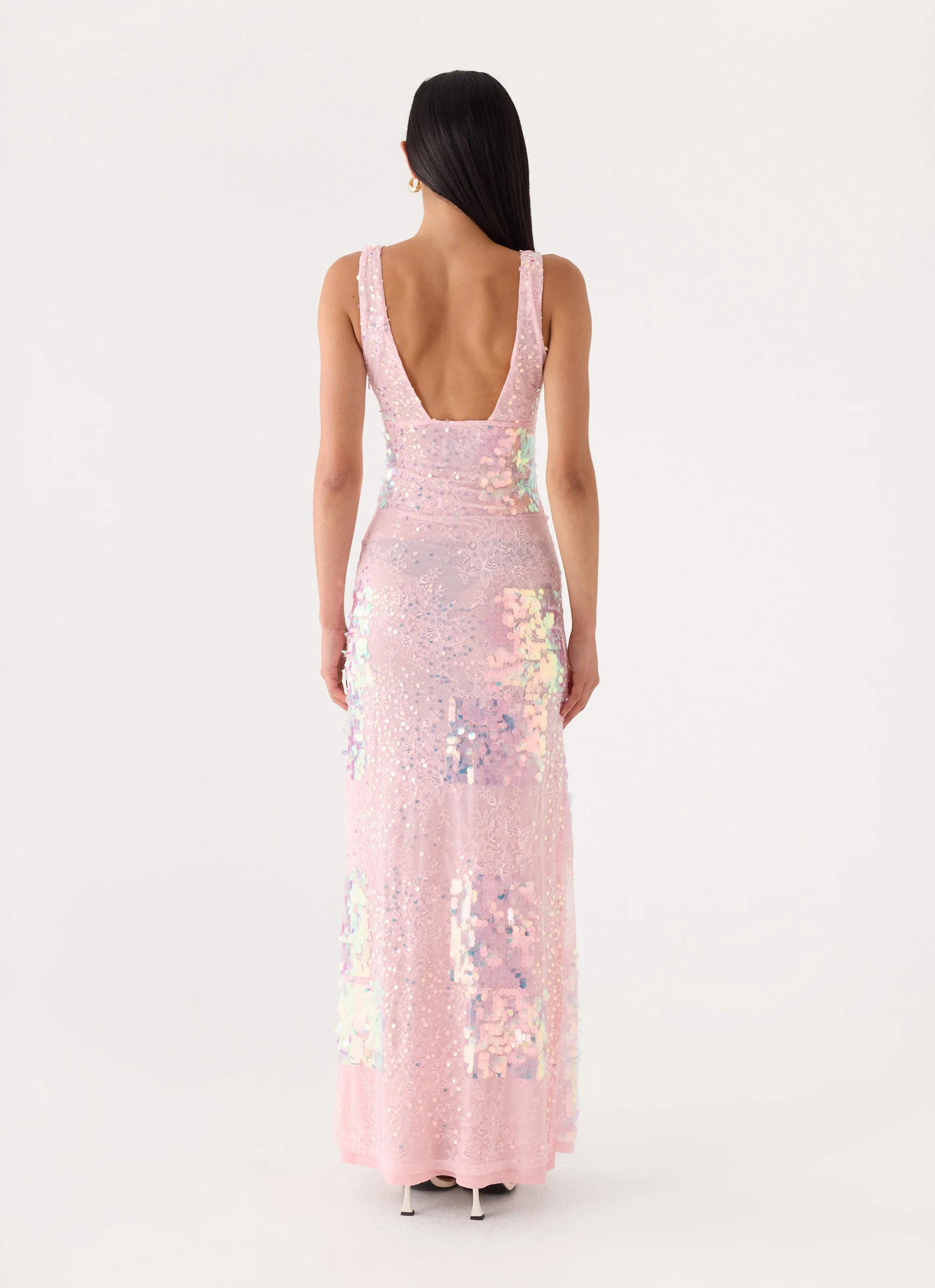 Erinah Sequin Maxi Dress - Pink