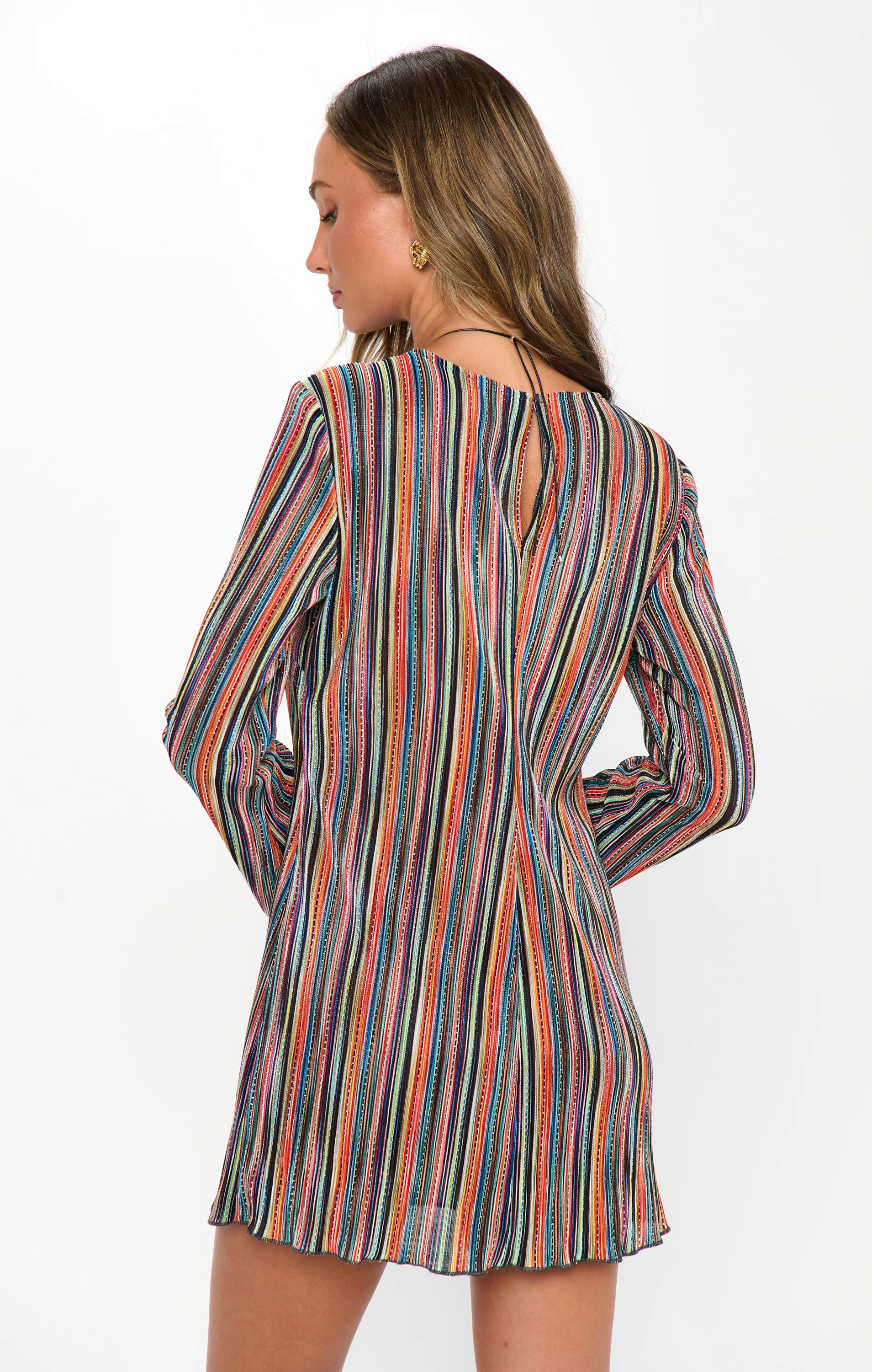 Drifter Mini Dress ~ Sundown Stripe Knit