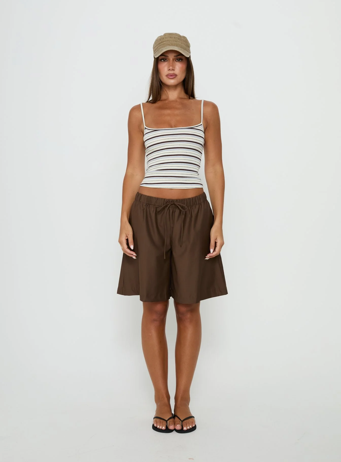 Elzie Knit Cami Tank Multi Stripe