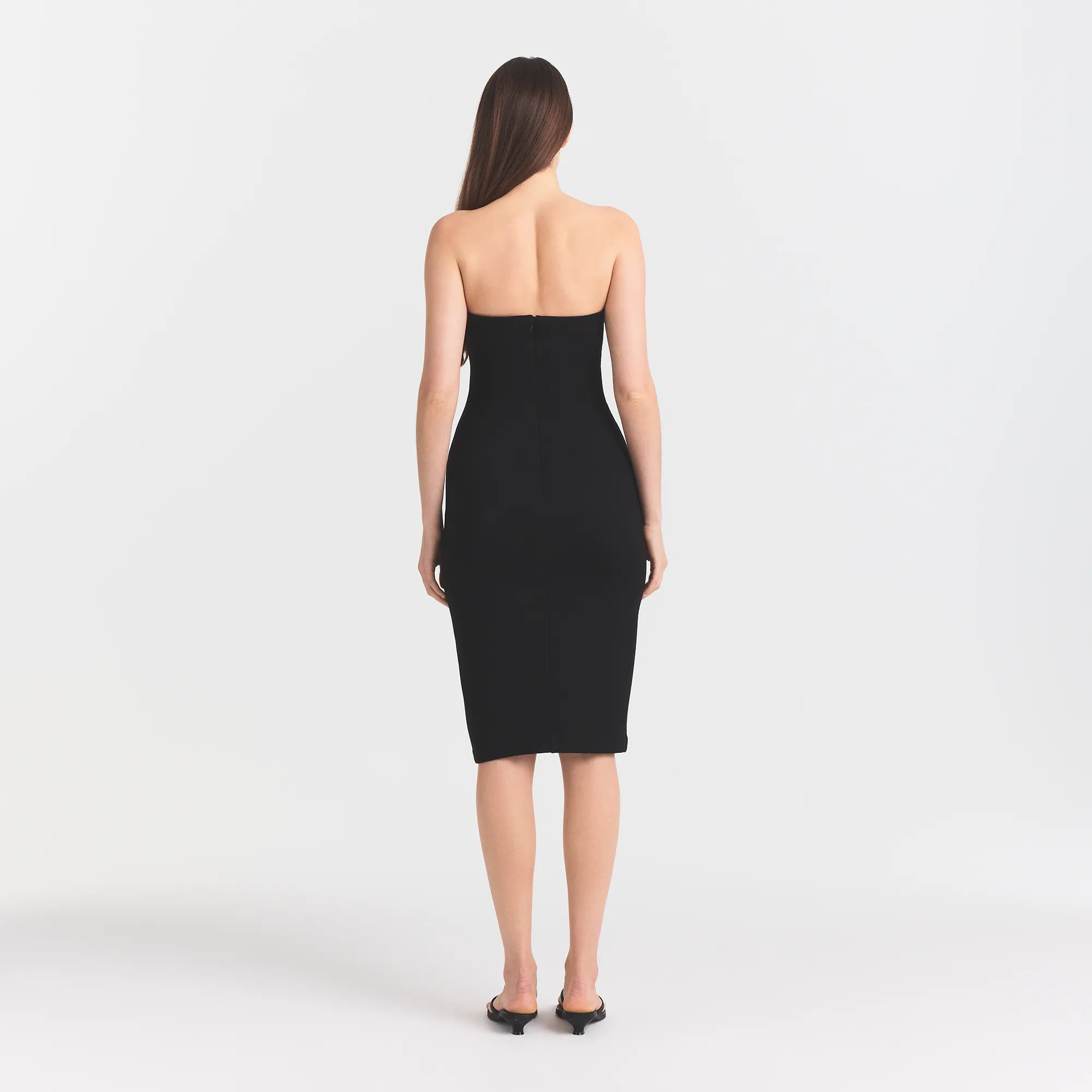 STRAPLESS MIDI DRESS