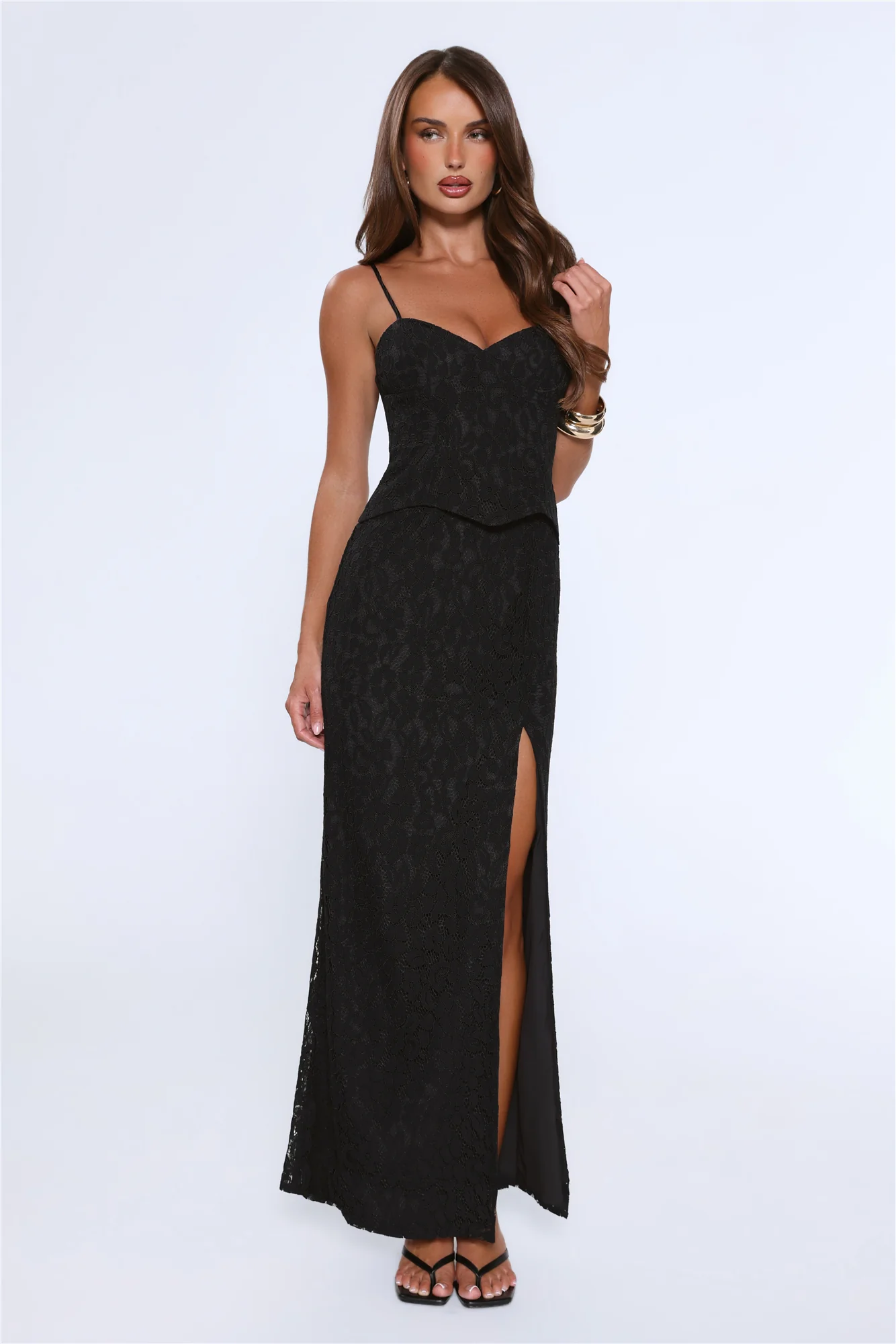 Blossom At Dusk Maxi Dress Black