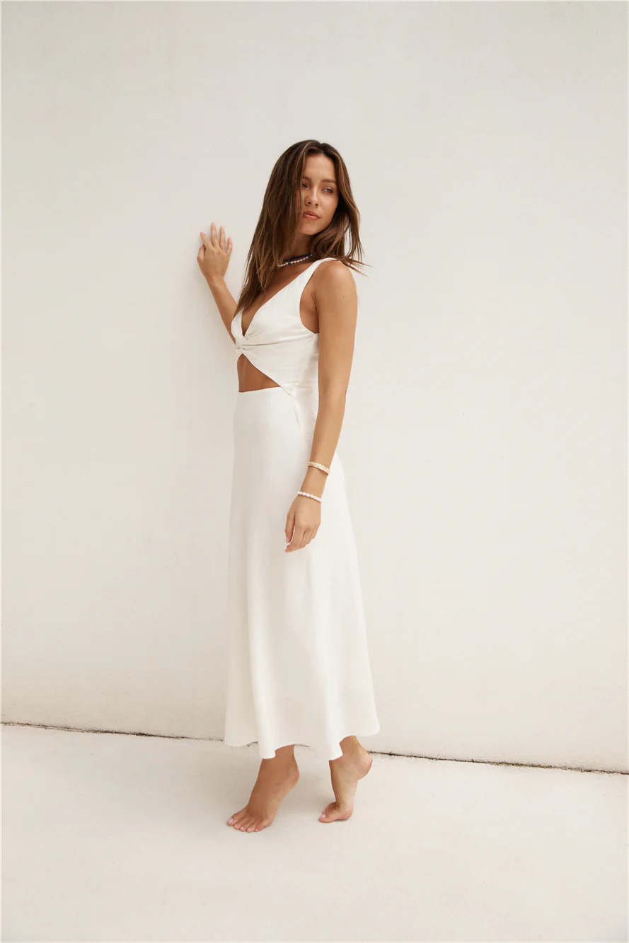 Soft Silhouette Maxi Dress White - luluinthesky