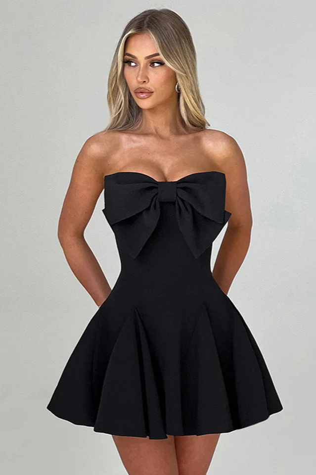 Holly Strapless Skirt with Bow Detail