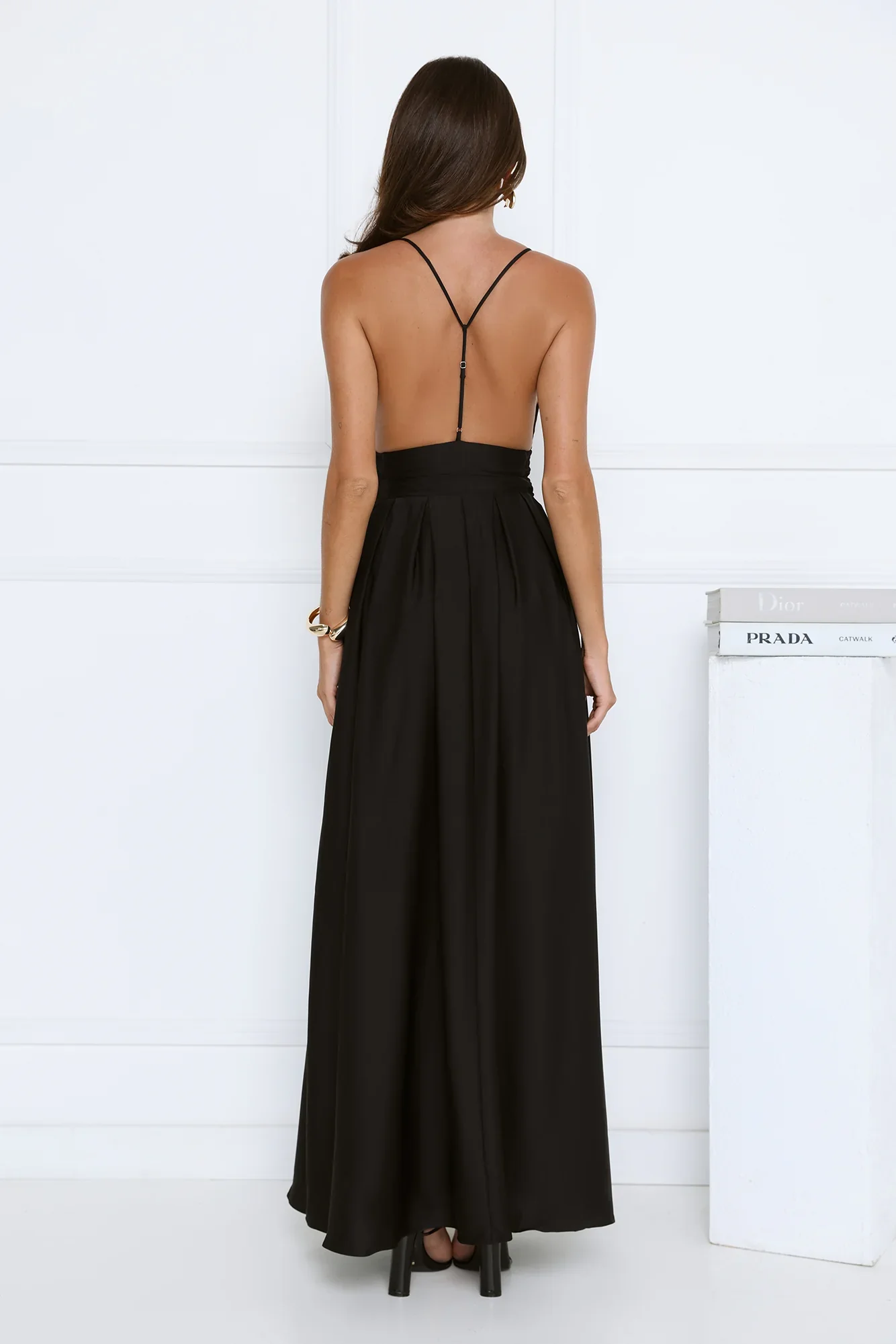 Secret Strolls Maxi Dress Black