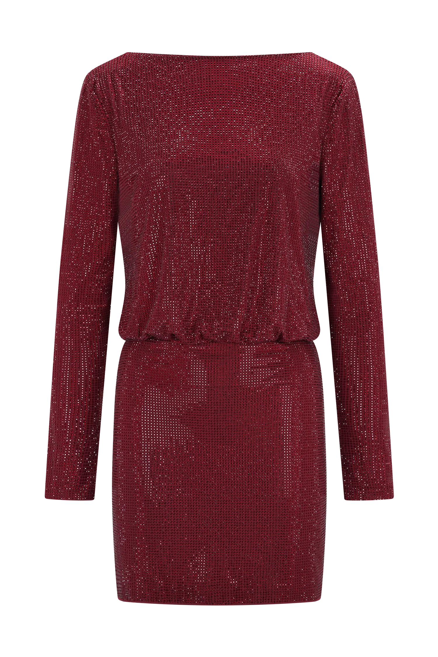 Darius Diamante Cowl Mini Dress - Wine