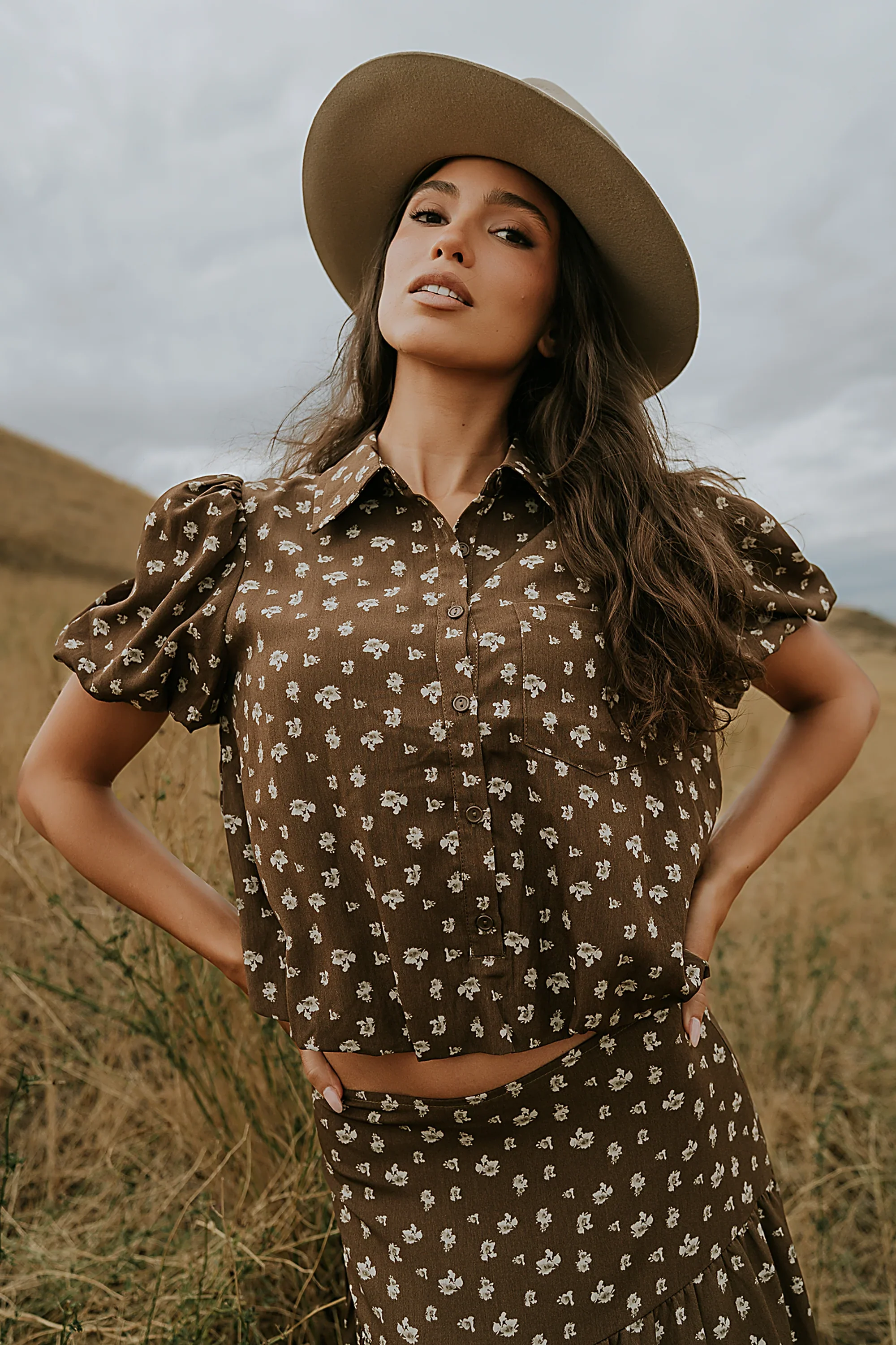 Victoria Floral Bubble Blouse