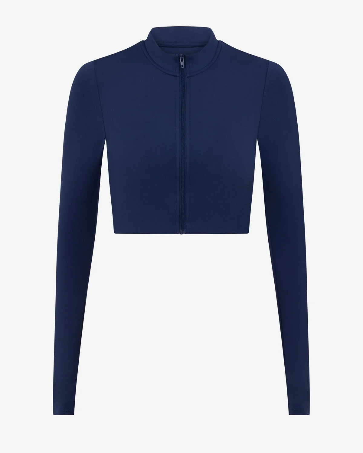 Serenity Cropped Zip Jacket | Navy