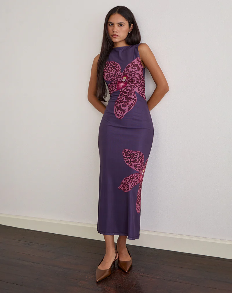 Fayola Maxi Dress in Vibrant Orchid Purple