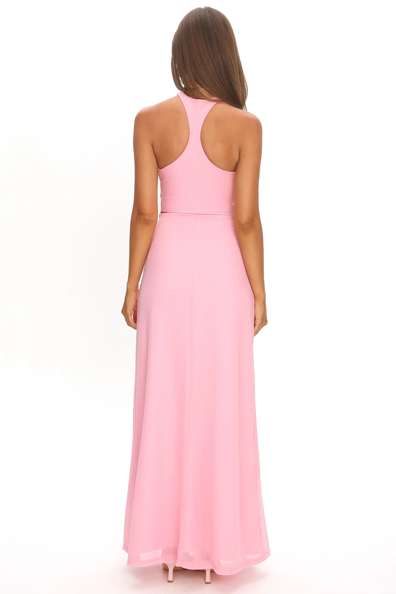 Cresida Keyhole Racerback Maxi Dress Pink