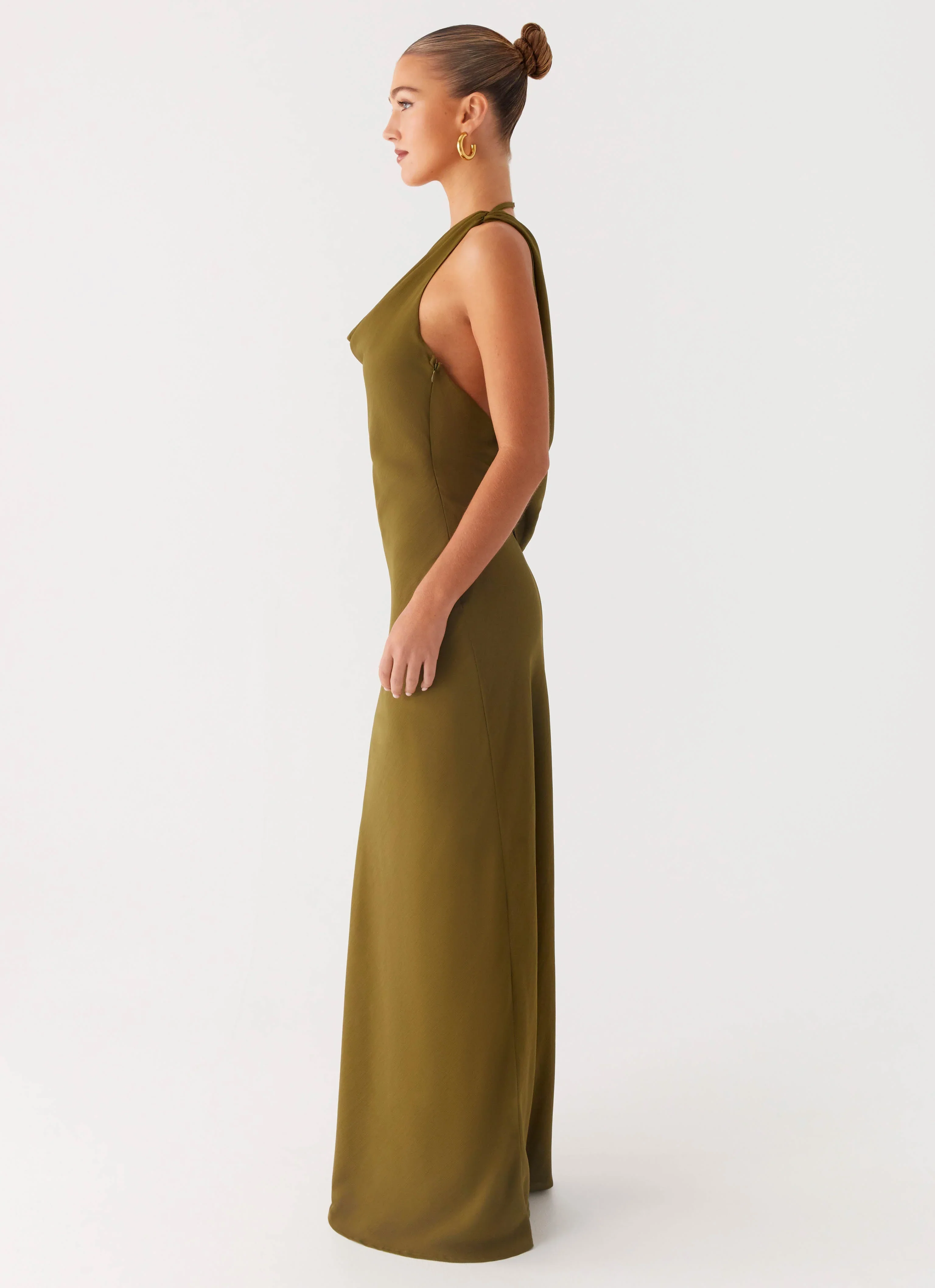 Opal Glow Maxi Dress - Khaki