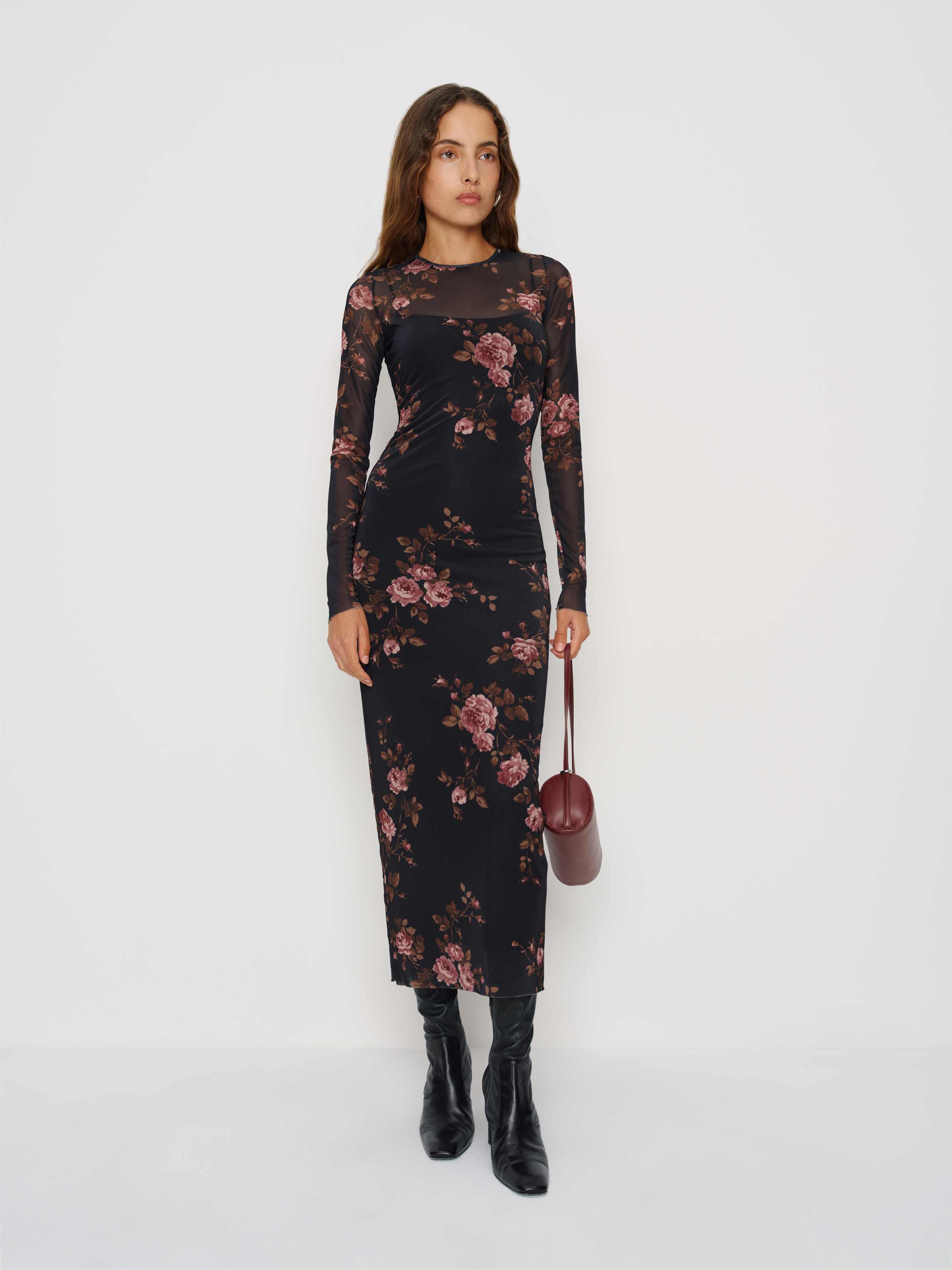 Rene Mesh Knit Dress