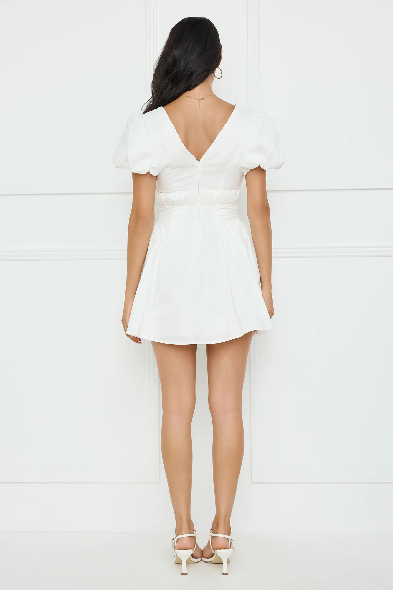 Golden Hour Muse Mini Dress White - luluinthesky