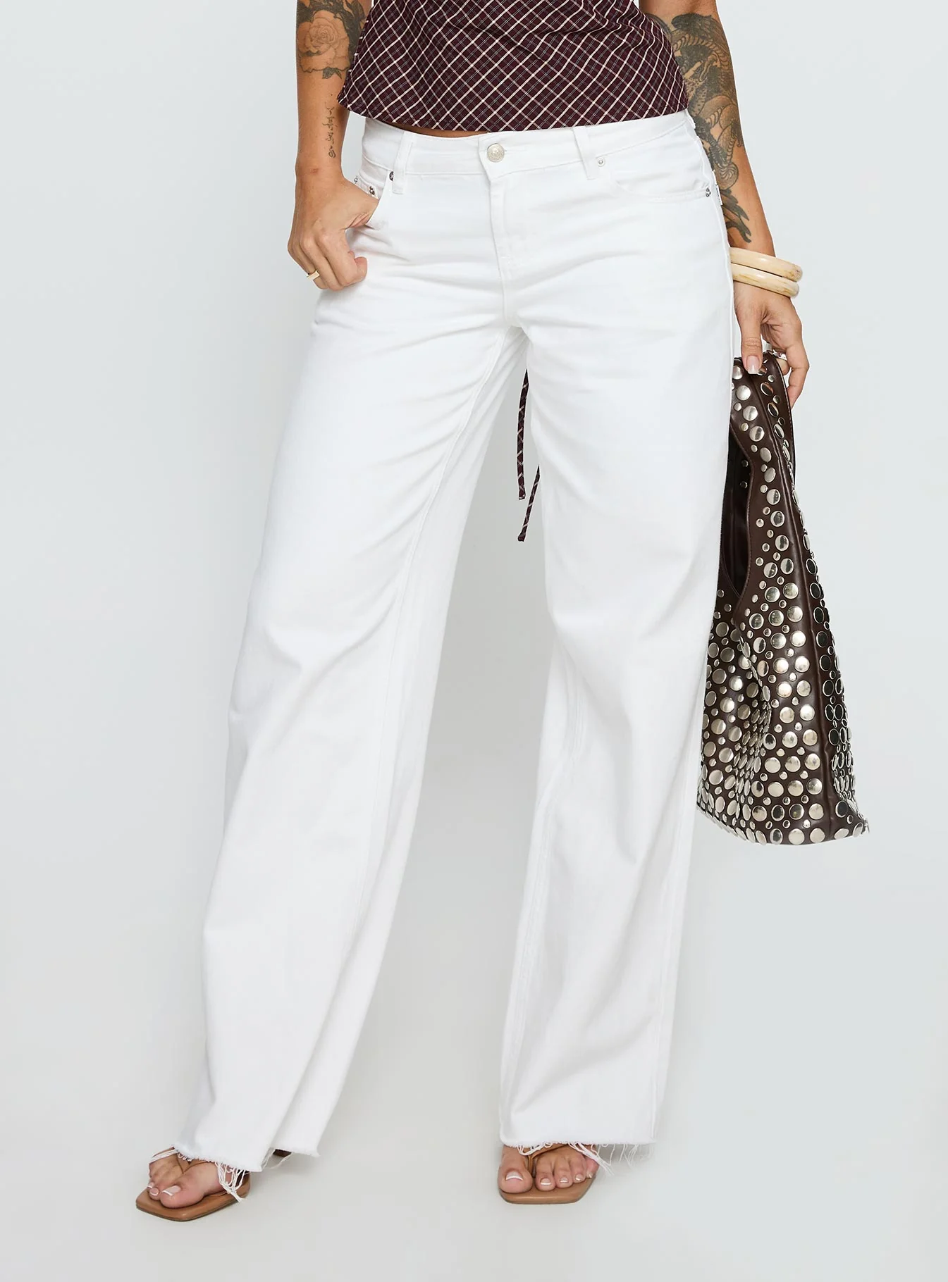 Sabryna Low Rise Straight Leg Jeans White