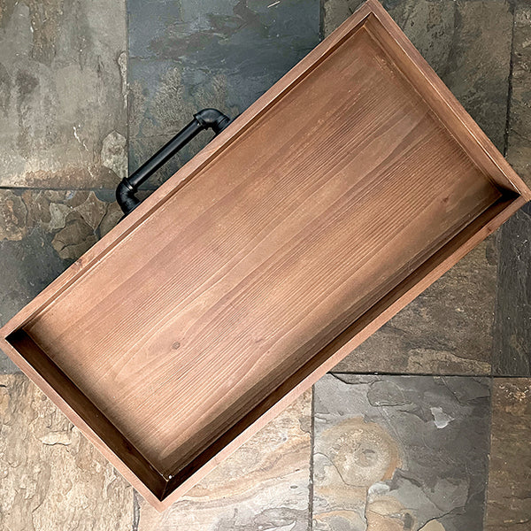 Rustic Wooden Shoe Tray With Wheels