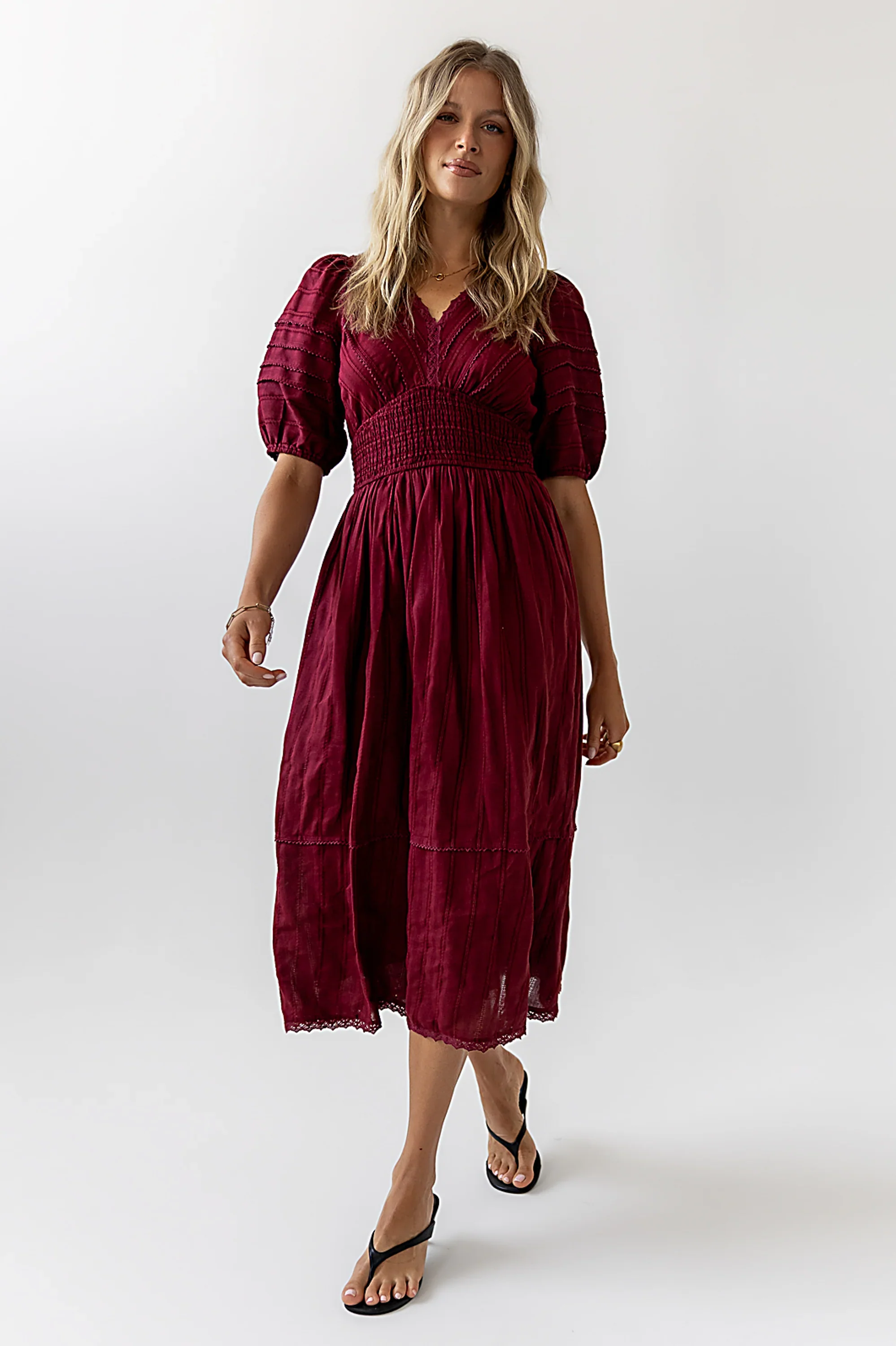 Tammia Ric Rac Midi Dress