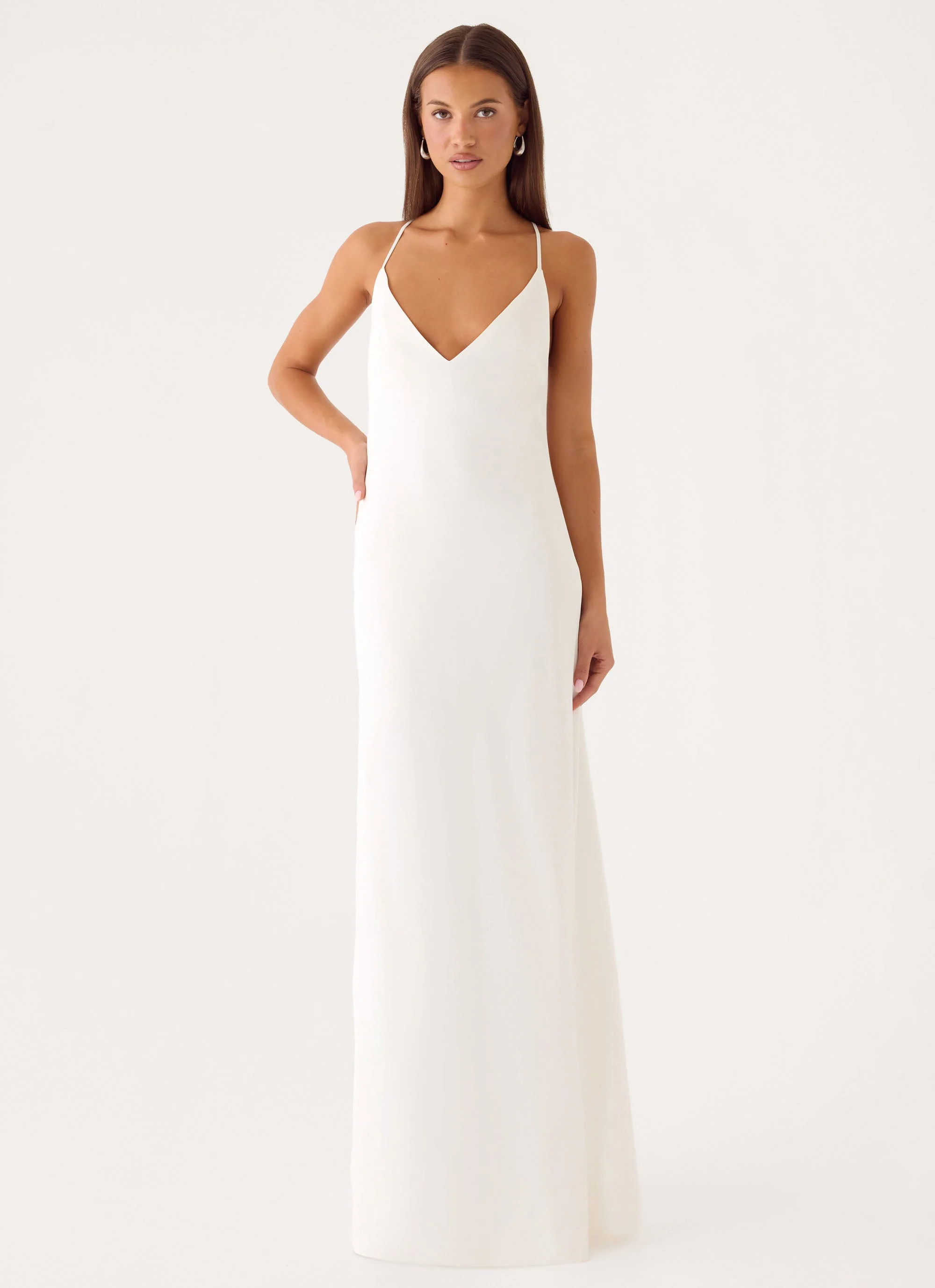 Bailie Maxi Dress - White - luluinthesky