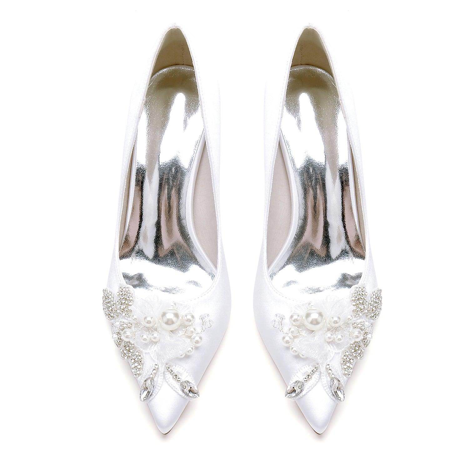 Stiletto Heel 8.5cm Silk-Like Shoes CK0441
