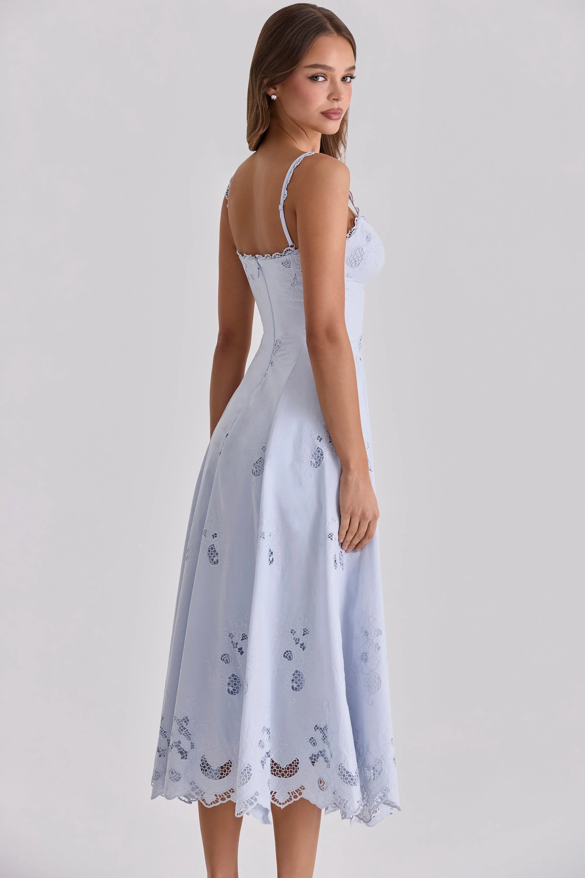 bluebell lace + cotton broderie anglais midi sundress