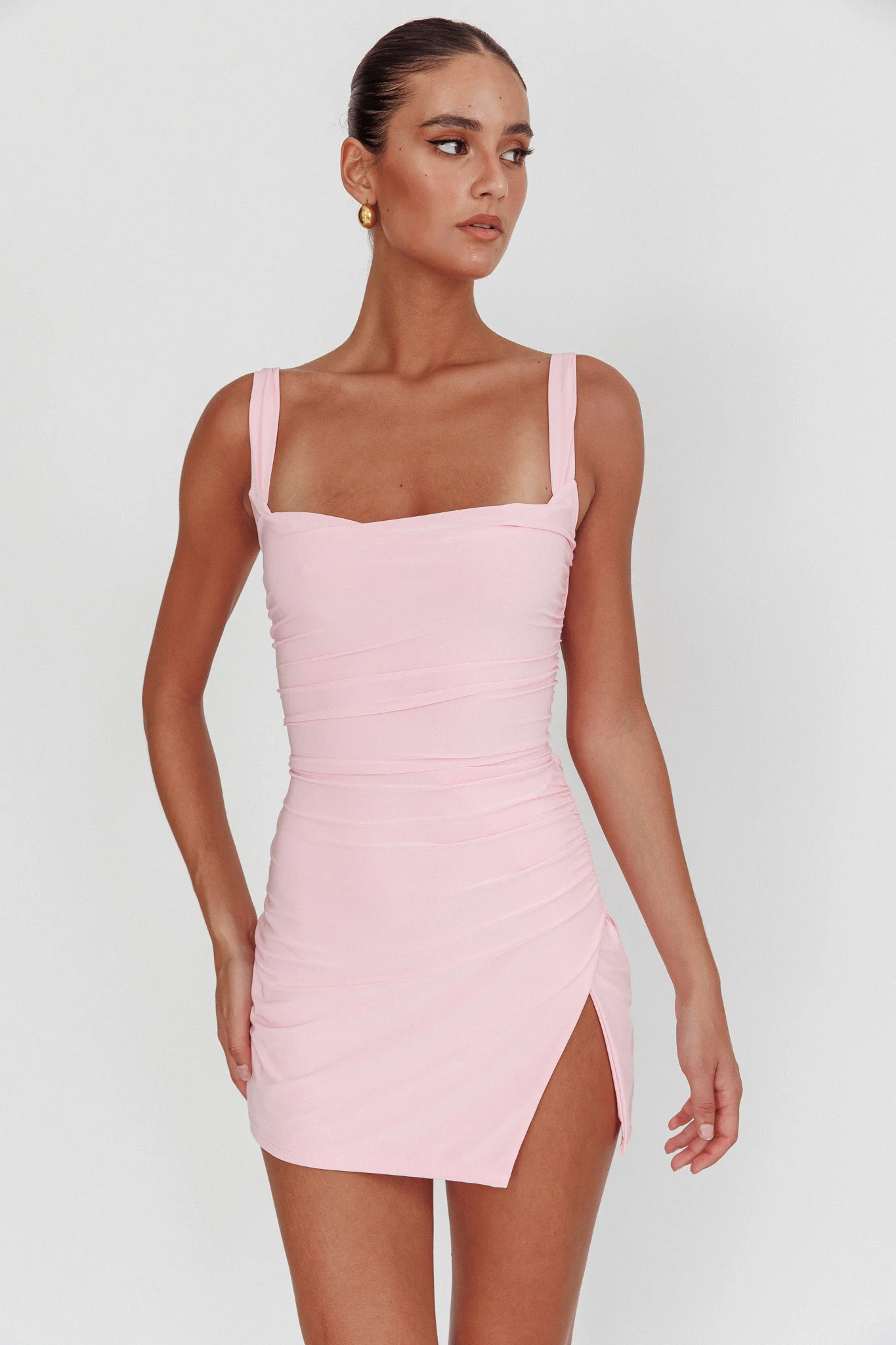 Won't Bite Backless Mini Dress Pink - luluinthesky