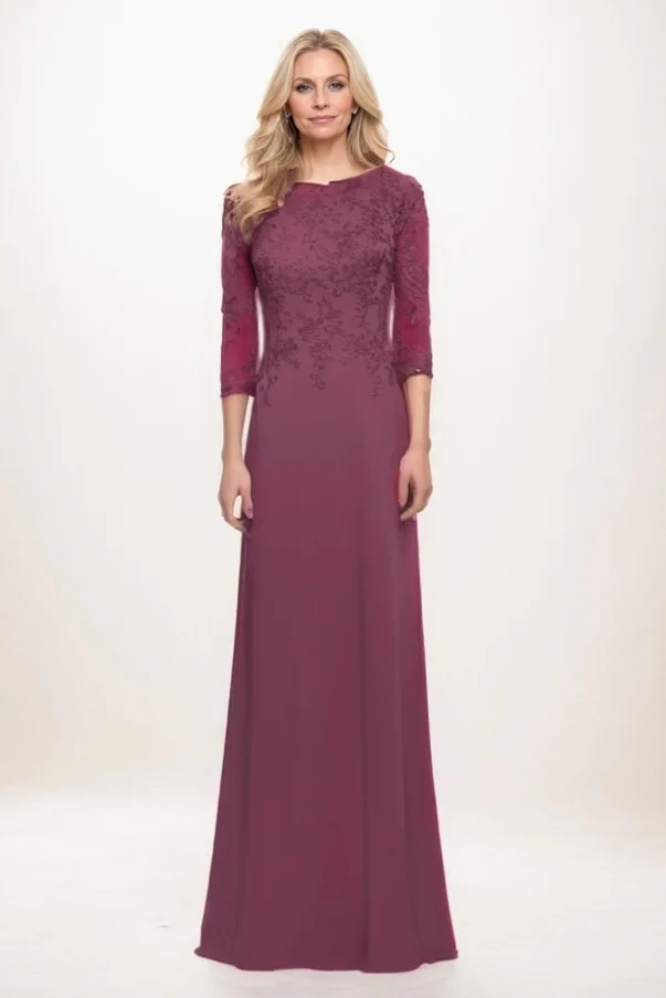 A-Line Maxi Chiffon Mother Of The Bride Dress CM0313