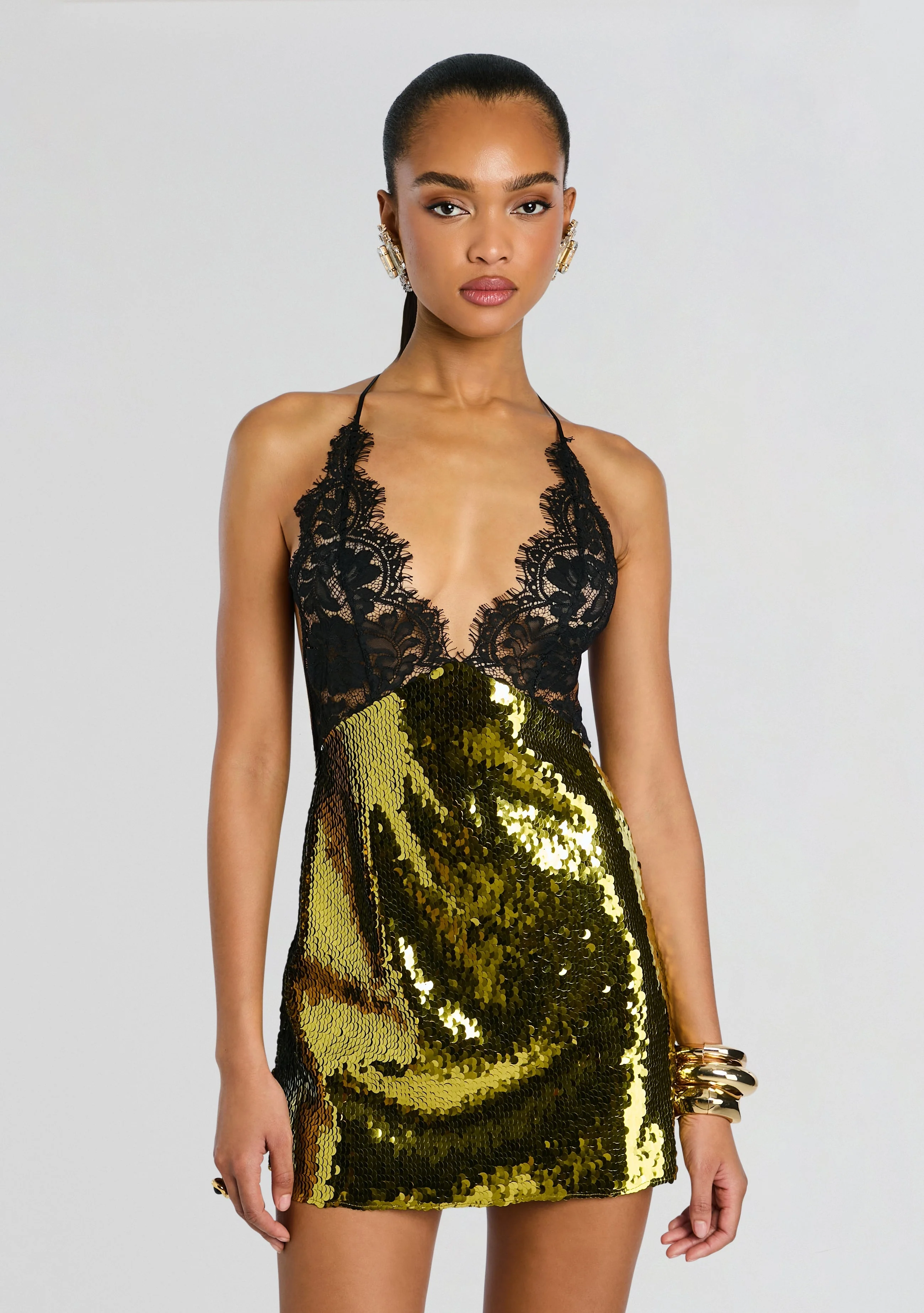 Edda Lace Embellished Dress