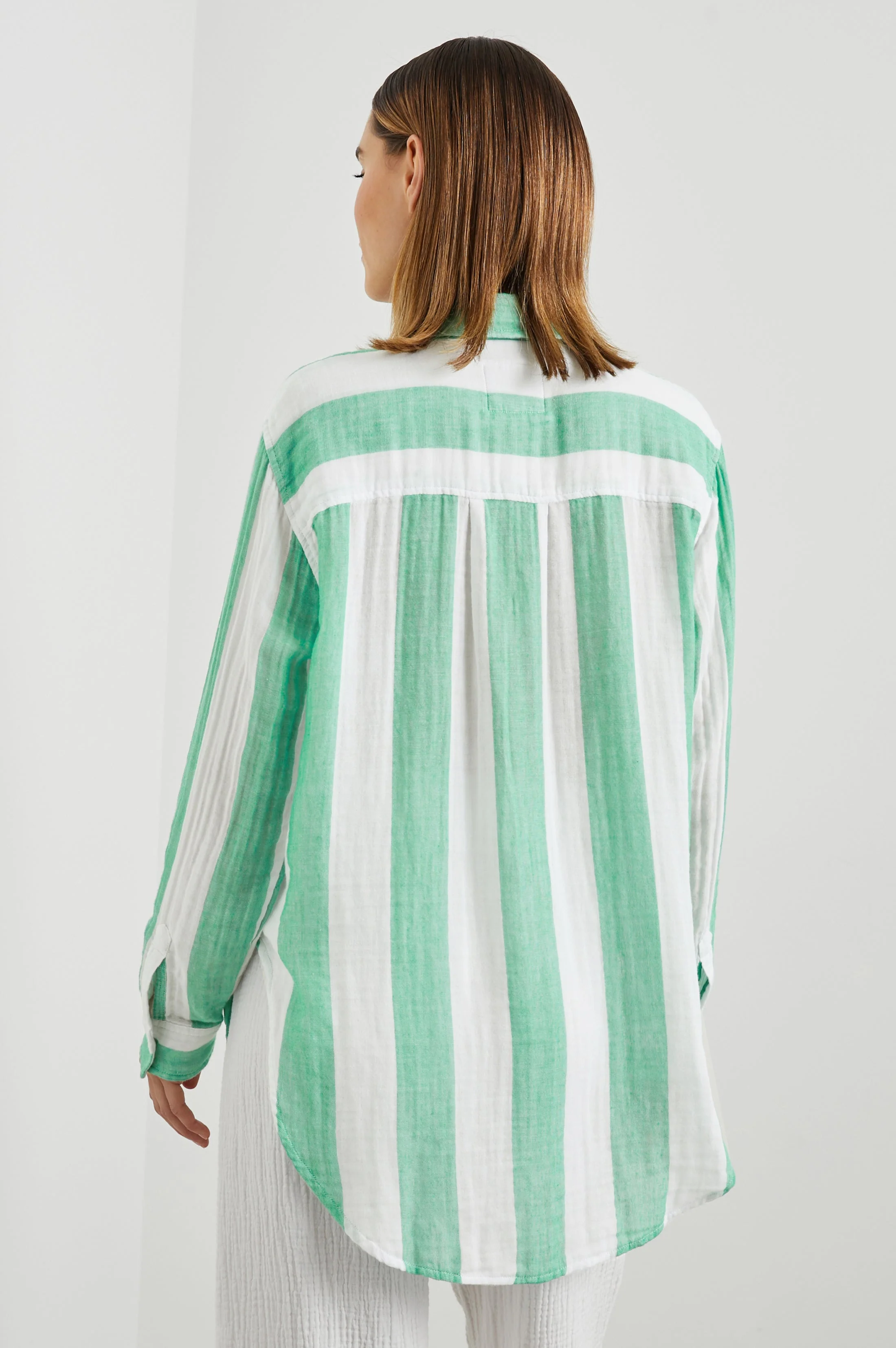 Jaylin Shirt - Jade Stripe