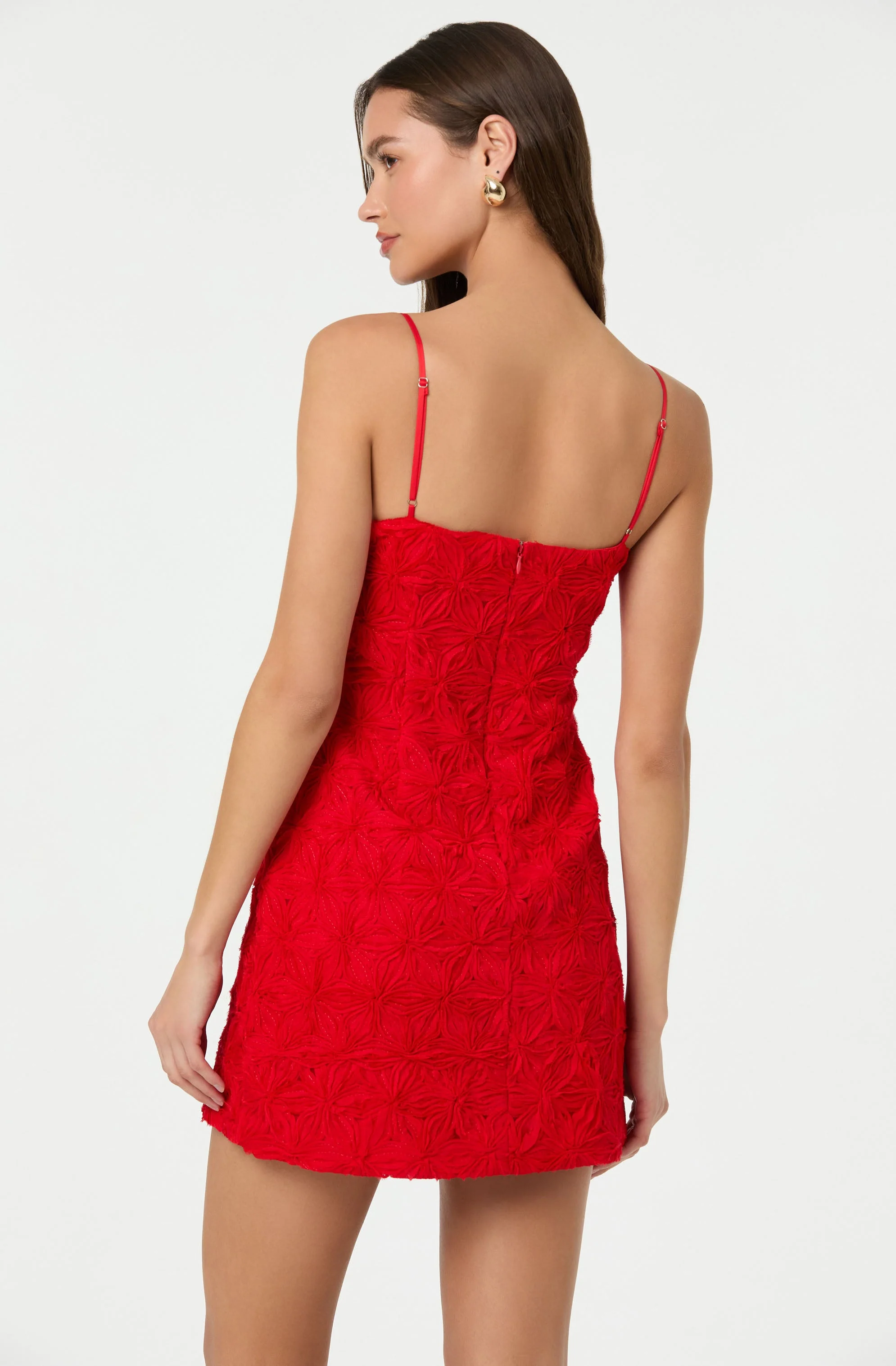 3D Floral Mini Dress - luluinthesky