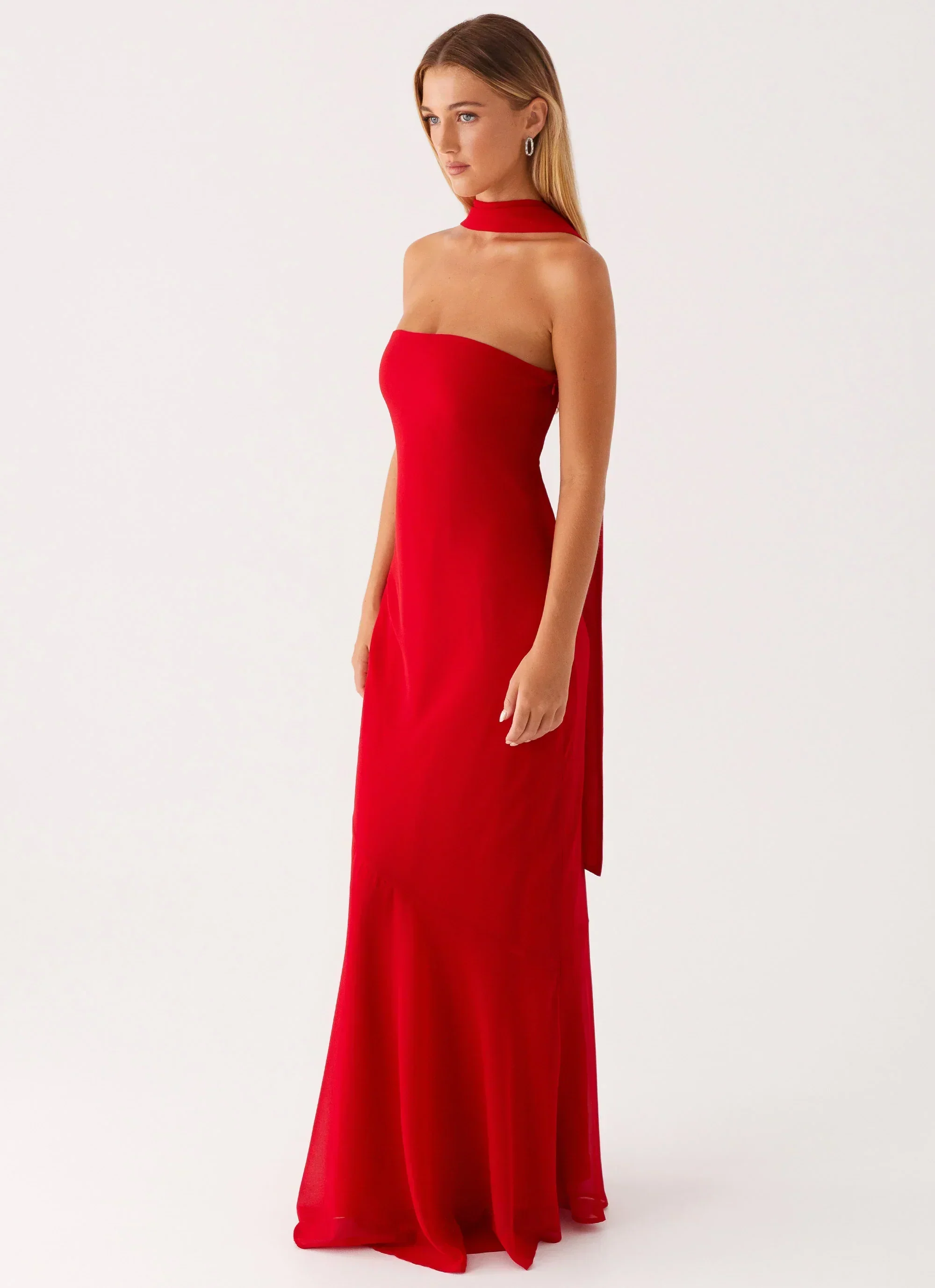 Under The Pagoda Maxi Dress - Red