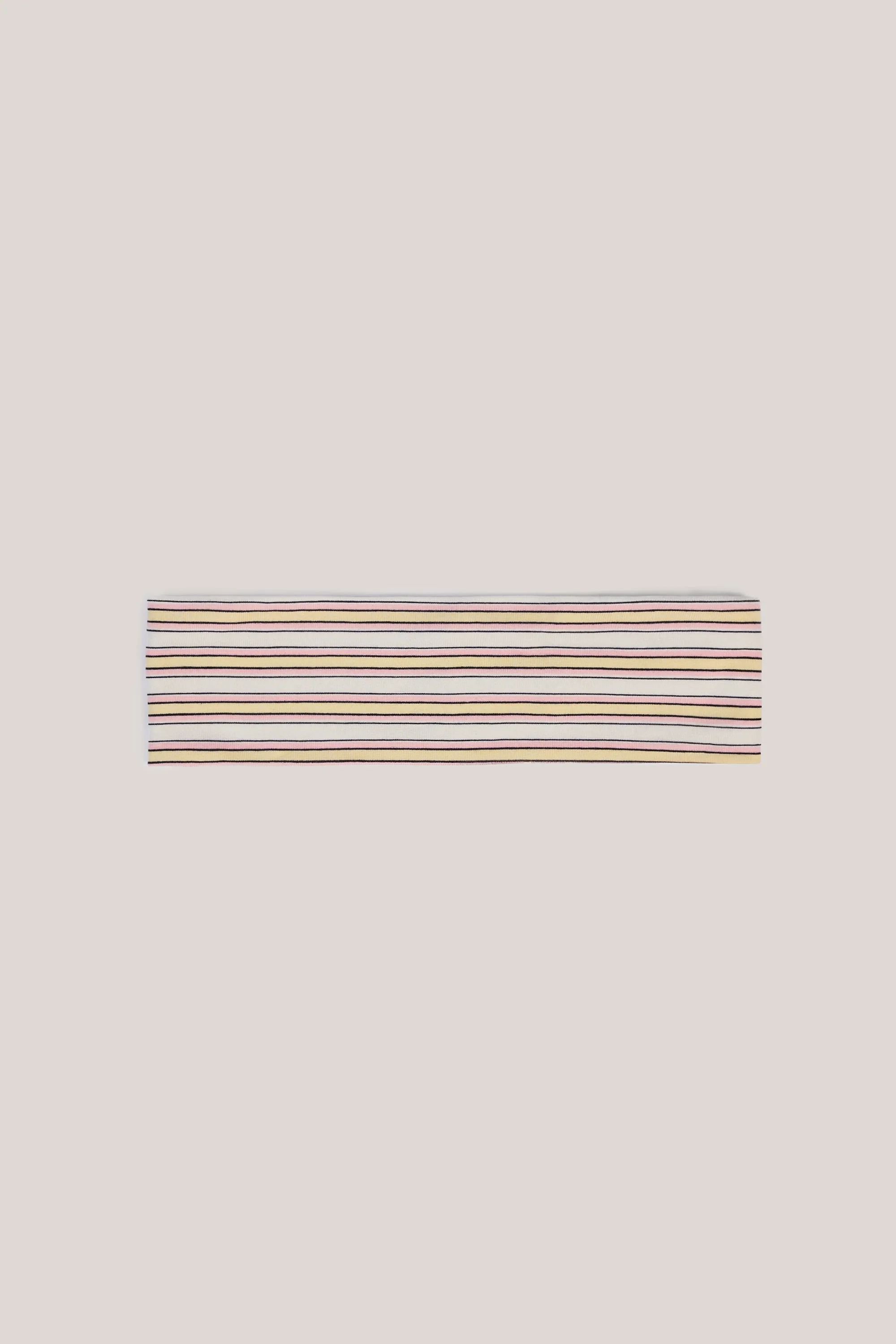 Modal Ribbed Headband in Pink & Yellow Stripe