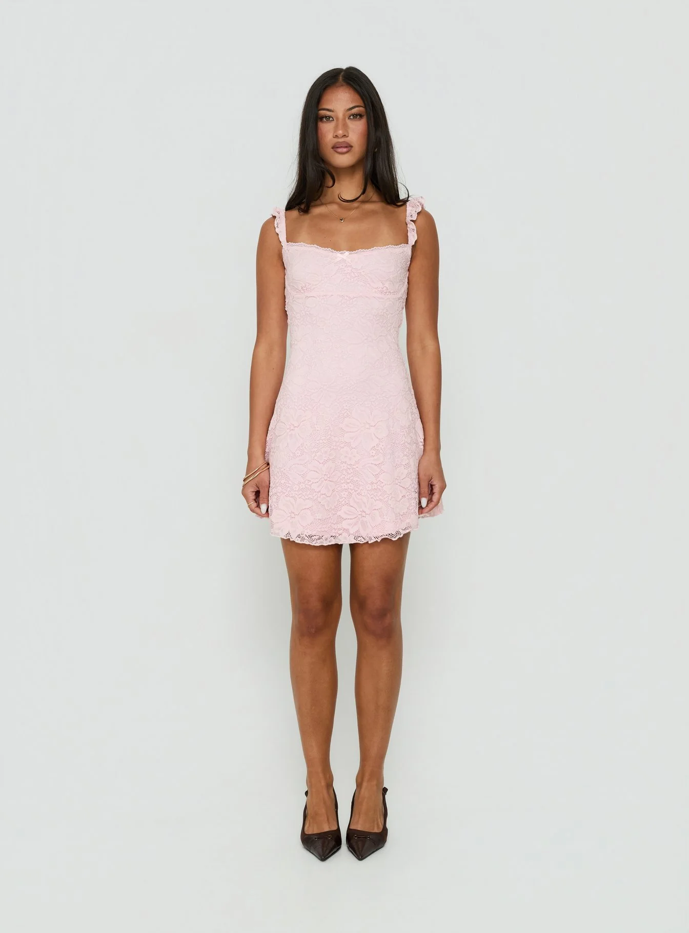 Beacall Mini Dress Light Pink - FASHION NOB