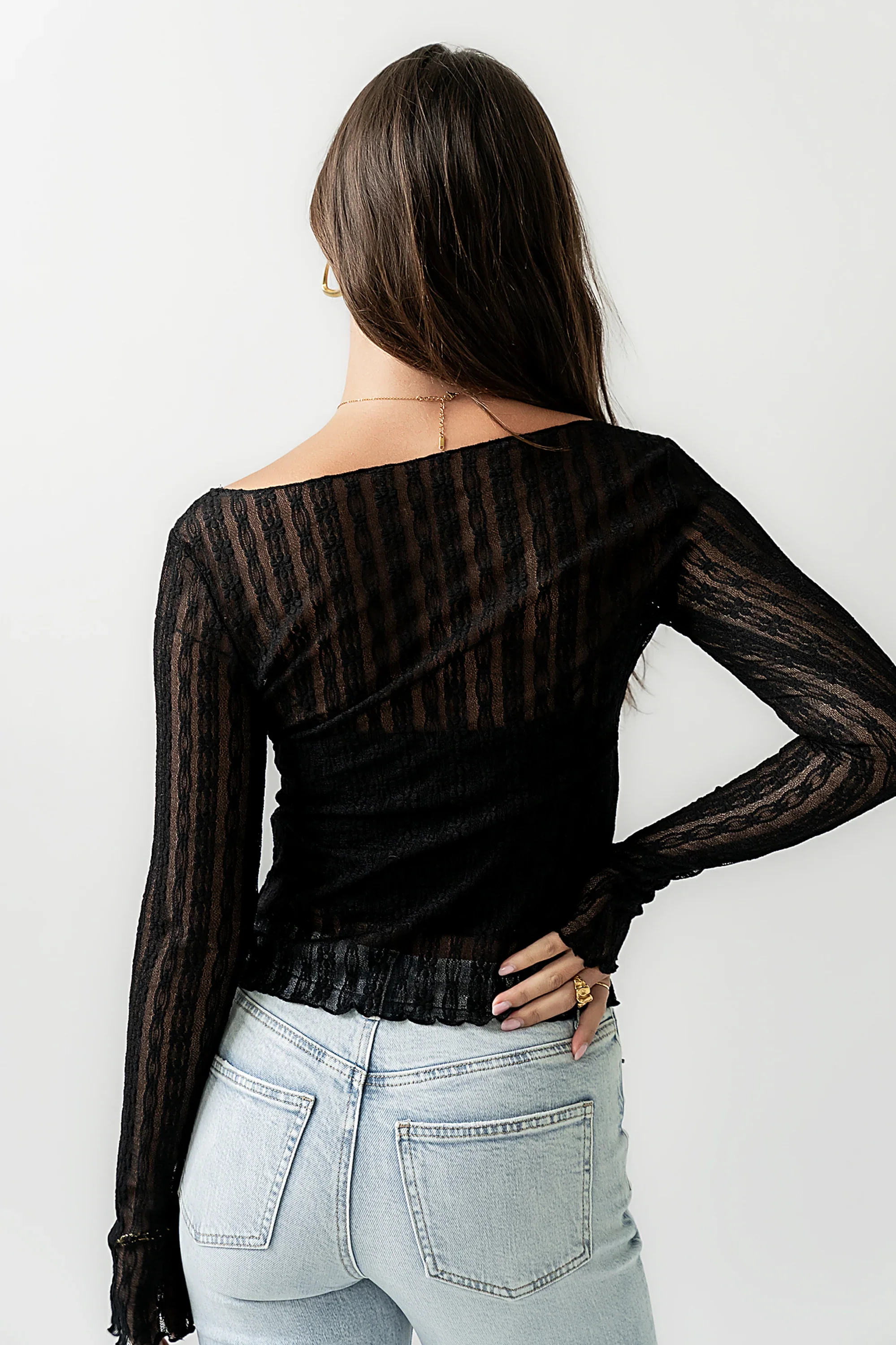Rachel Lace Top in Black