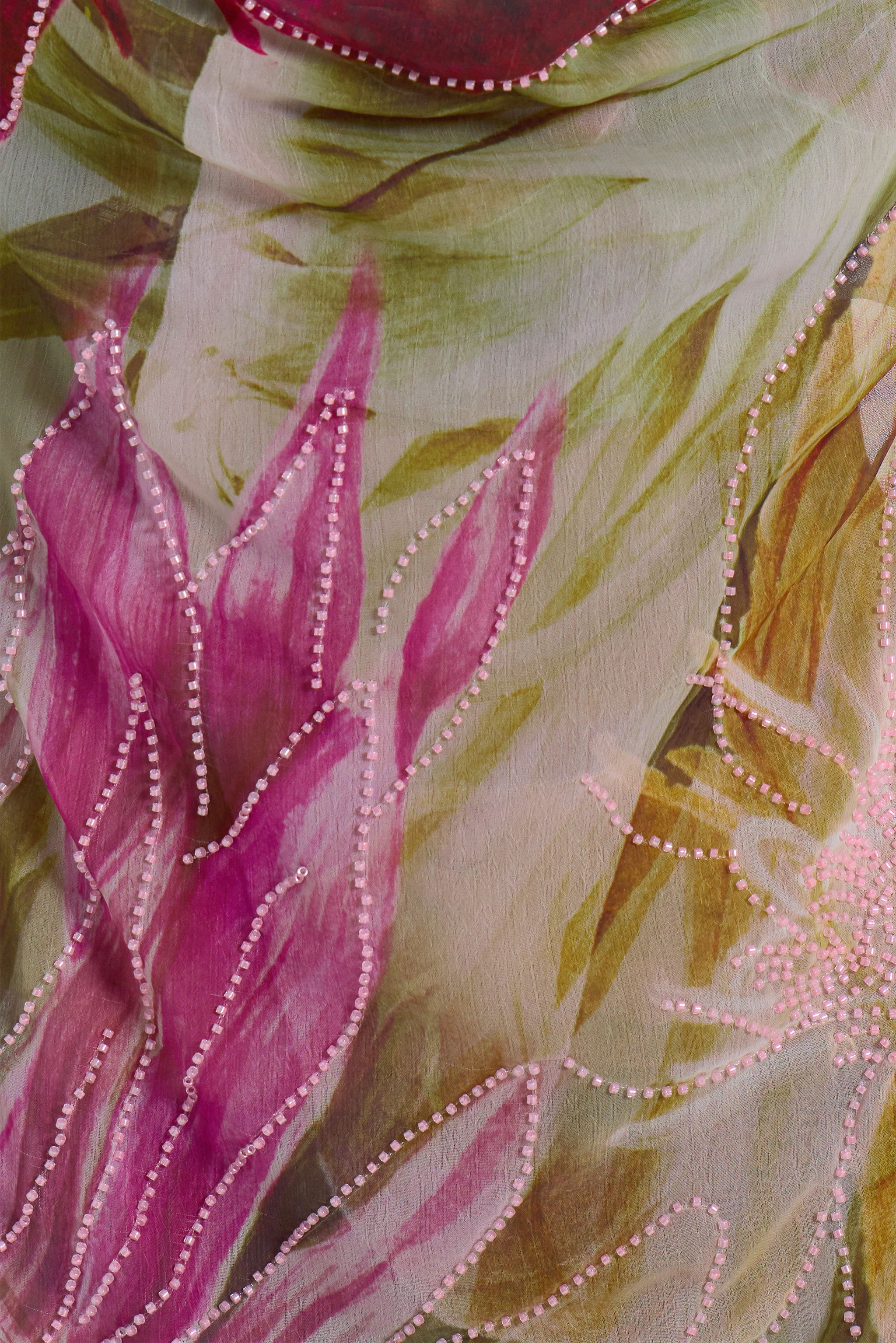Dahlia Hand-Beaded Backless Chiffon Maxi Dress - luluinthesky