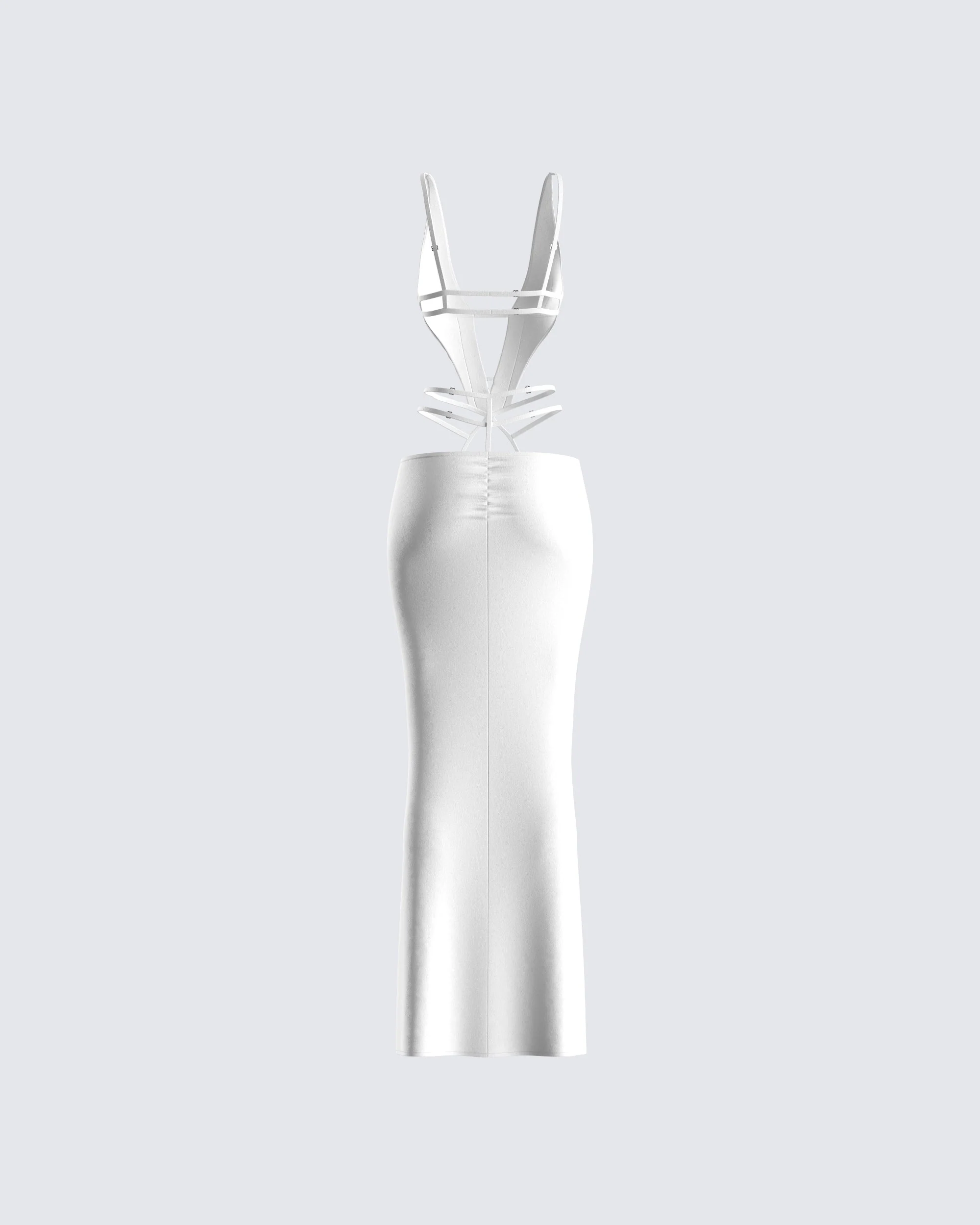 Pauline White Maxi Dress