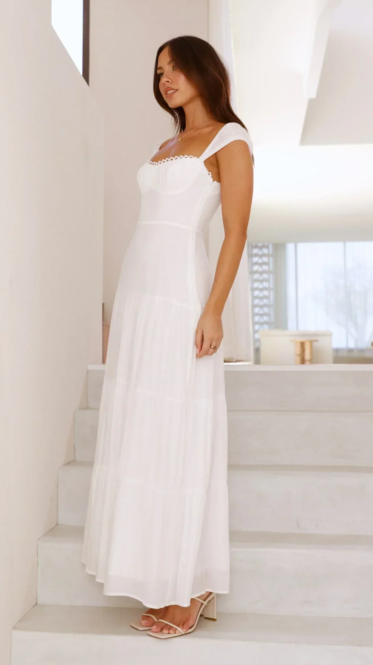 Pasca Maxi Dress - White - luluinthesky