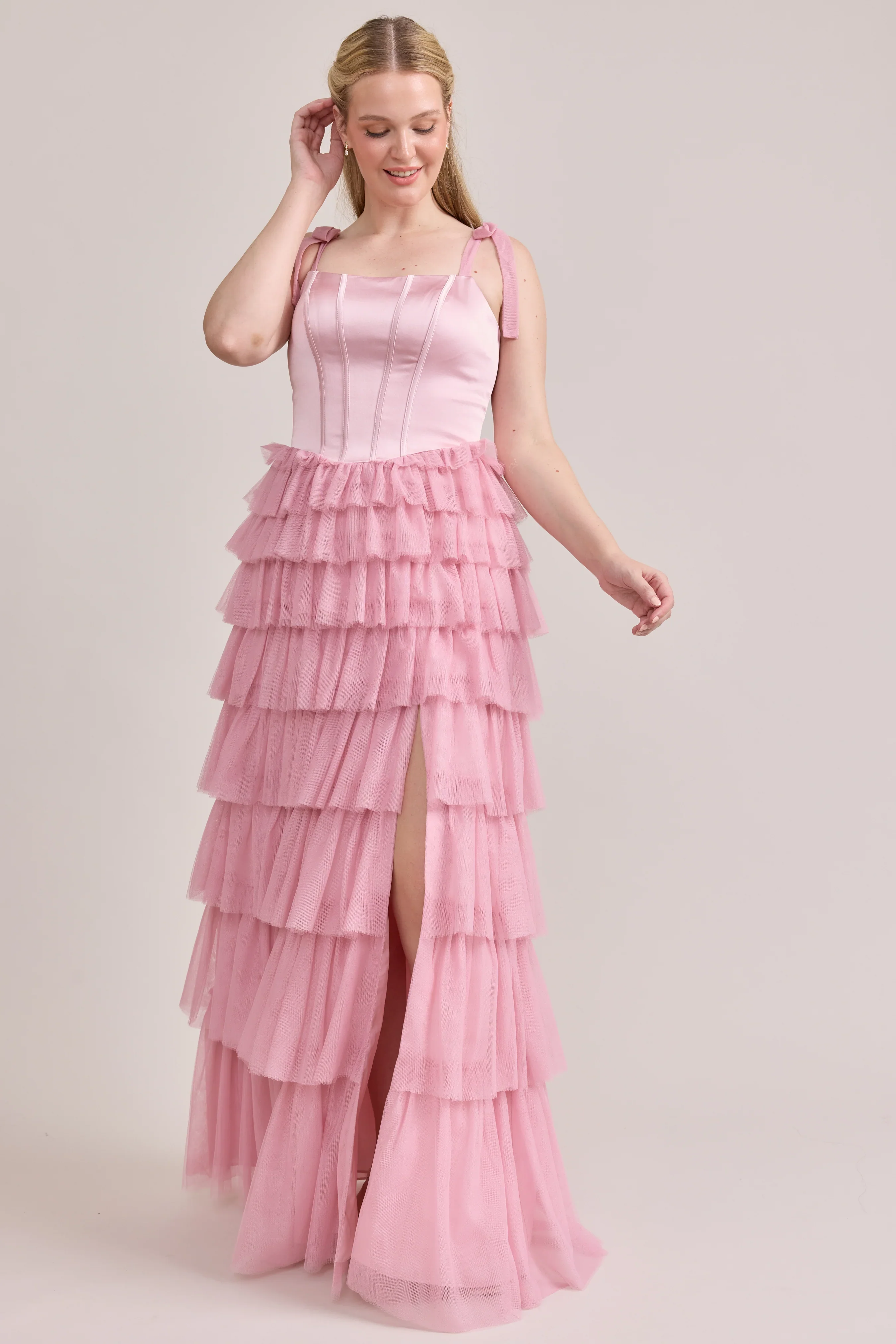 Ellapink Satin + Tulle Dress | Made To Order