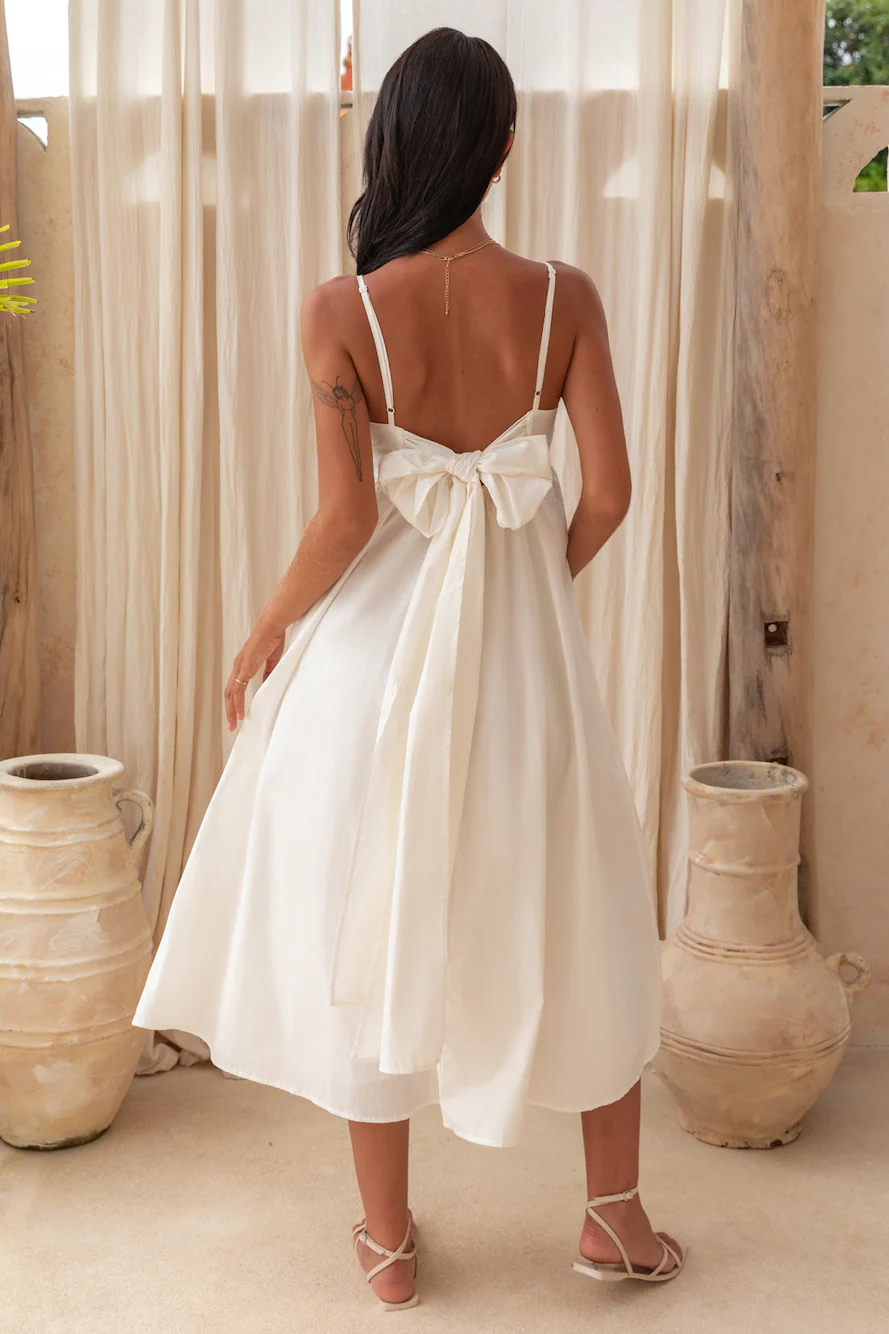 Dreamscapes Midi Dress White - luluinthesky