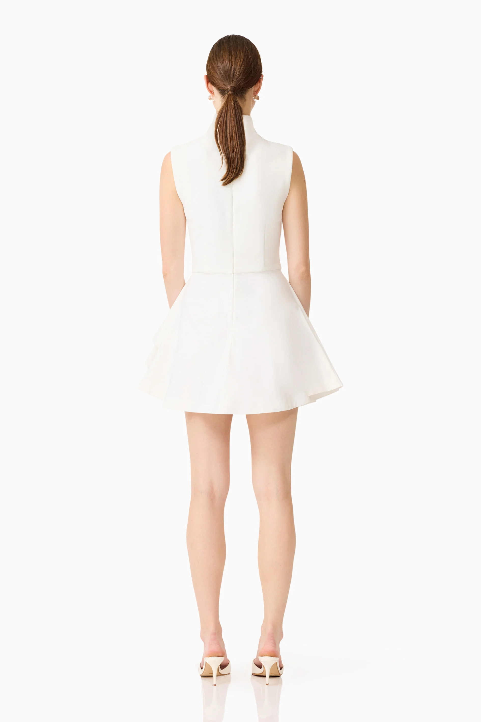 Nydia A-Line Mini Dress in White