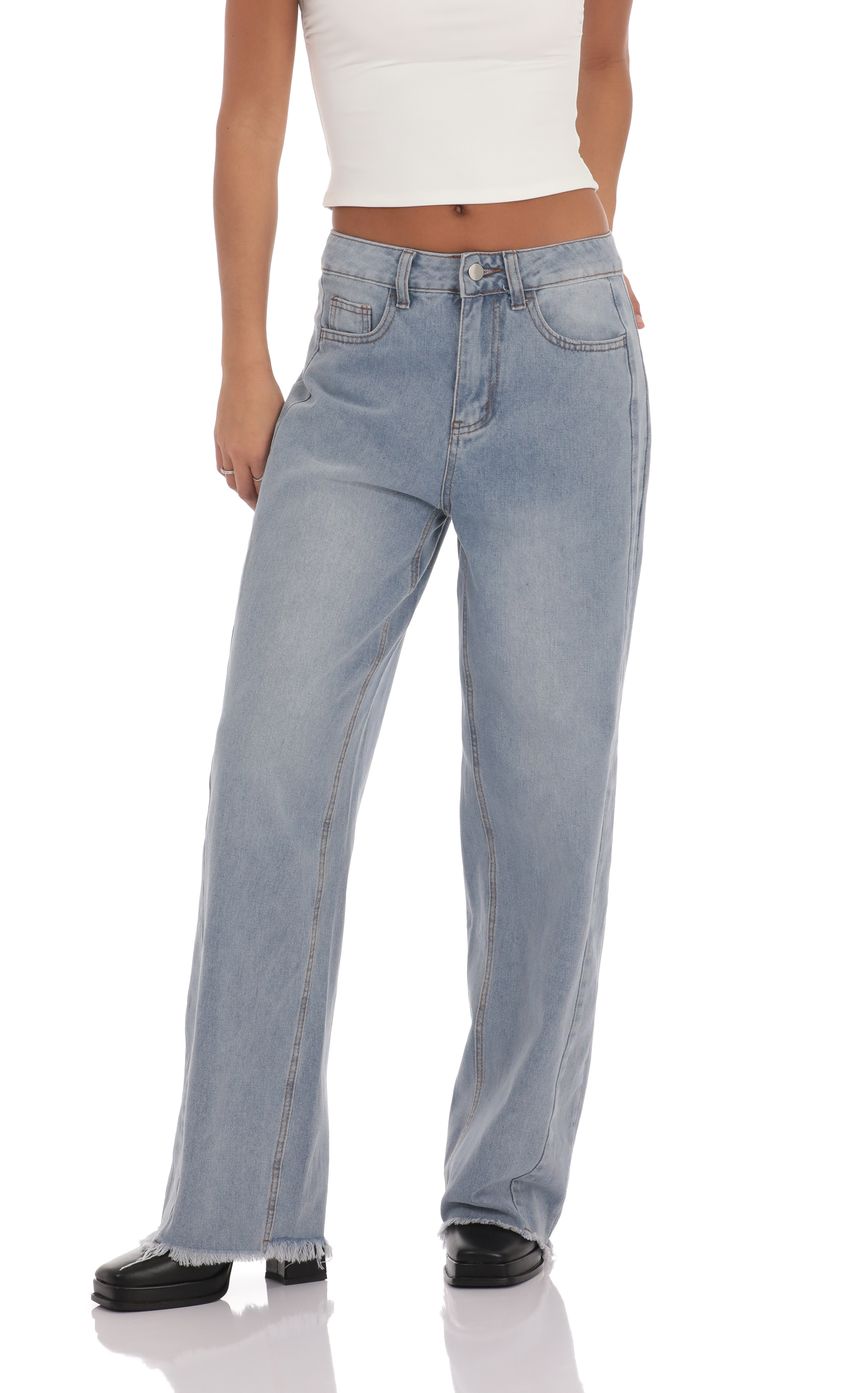 Faded Cutoff Jeans in Denim