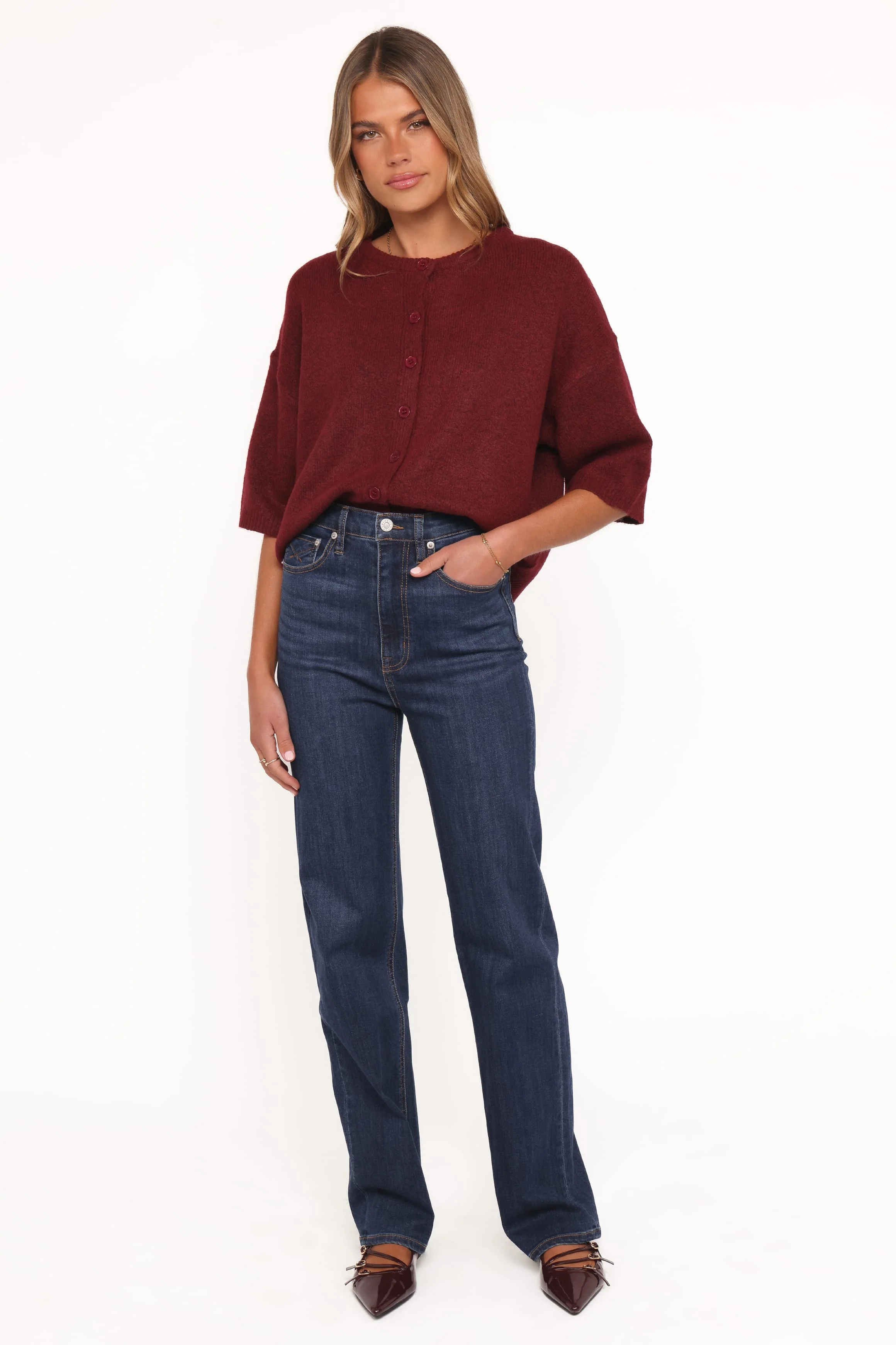Lilith Knit Top - Wine