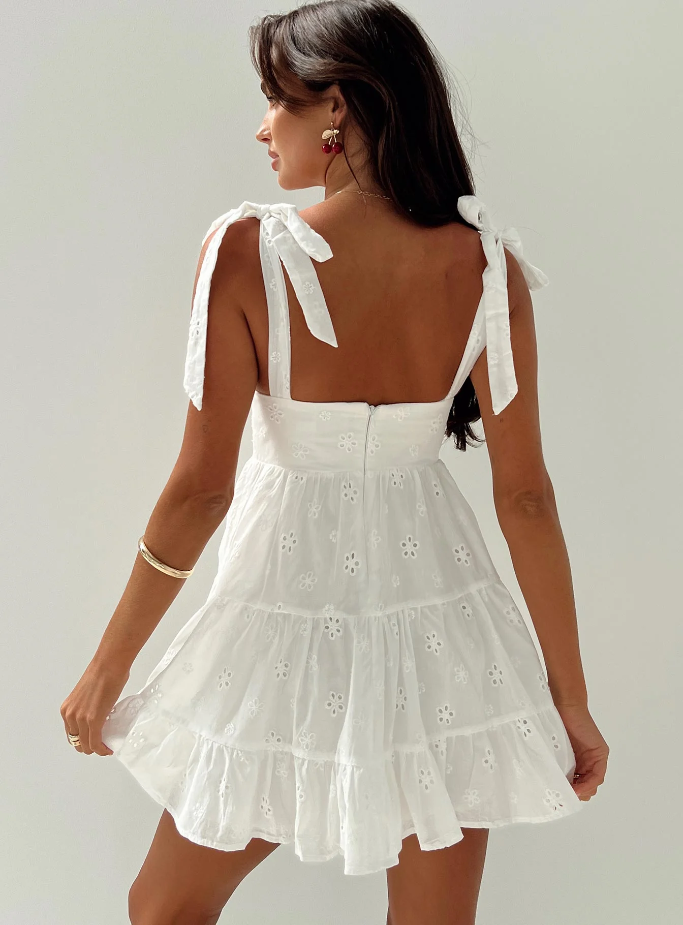 Galvis Mini Dress White Tall - luluinthesky
