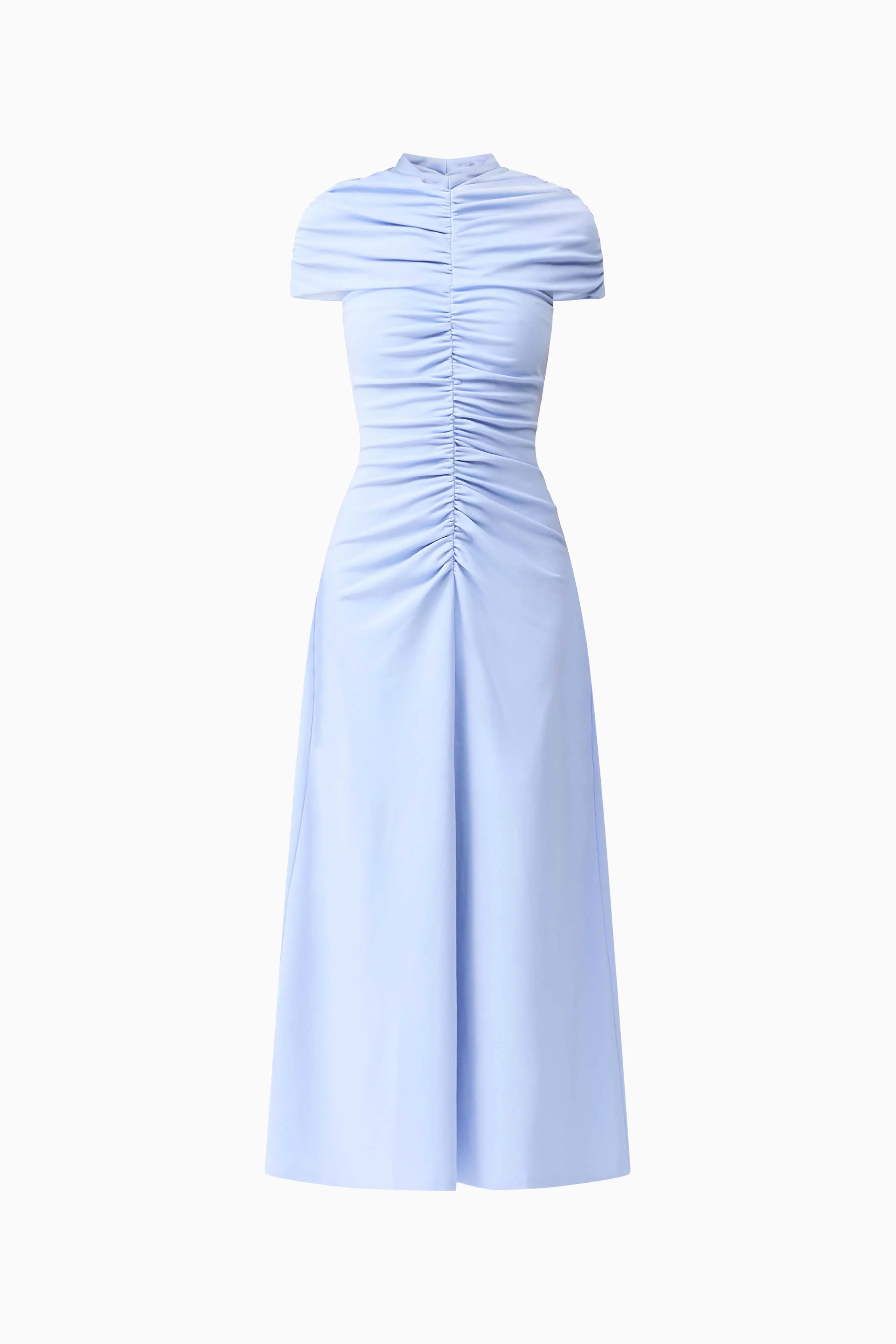 Valencia High Neck Maxi Dress in Blue