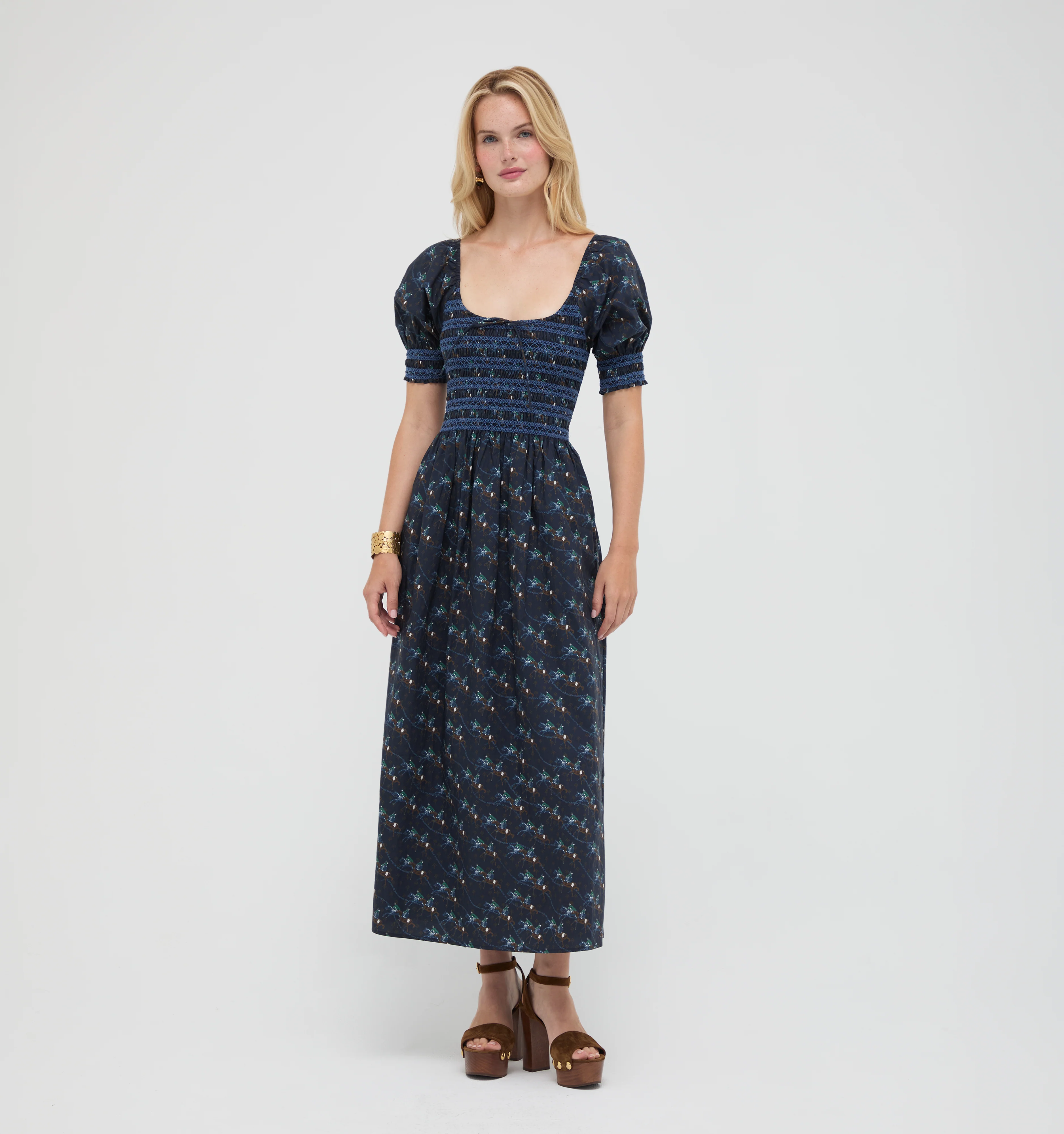 The Madeline Nap Dress -  Clydesdale Canter Navy
