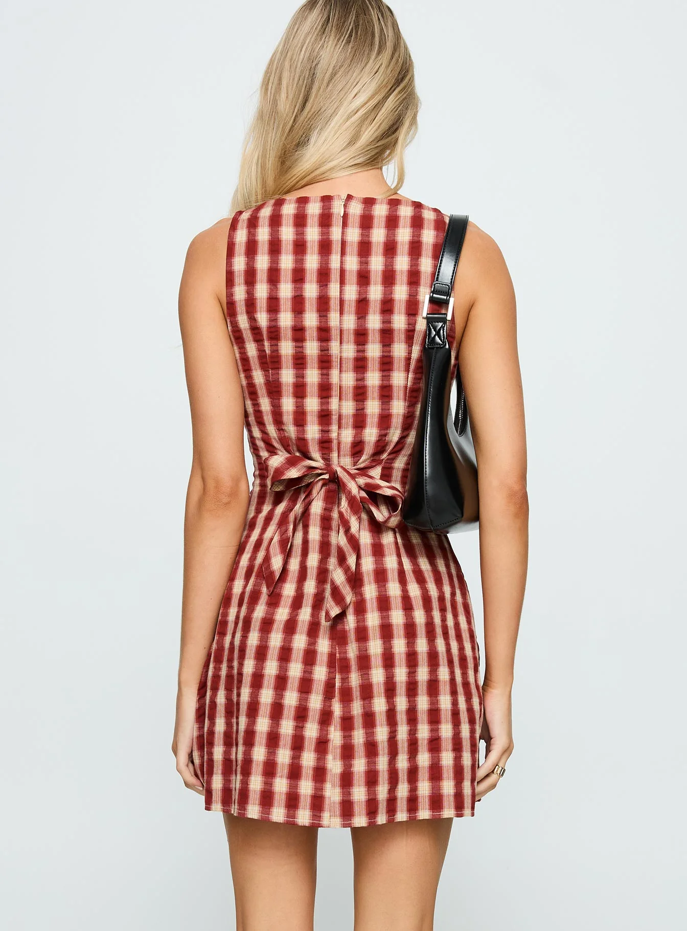 Sweet Somethings Mini Dress Red Check Tall