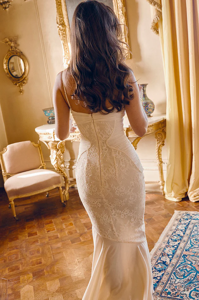 Vanilla Chiffon & Lace Gown